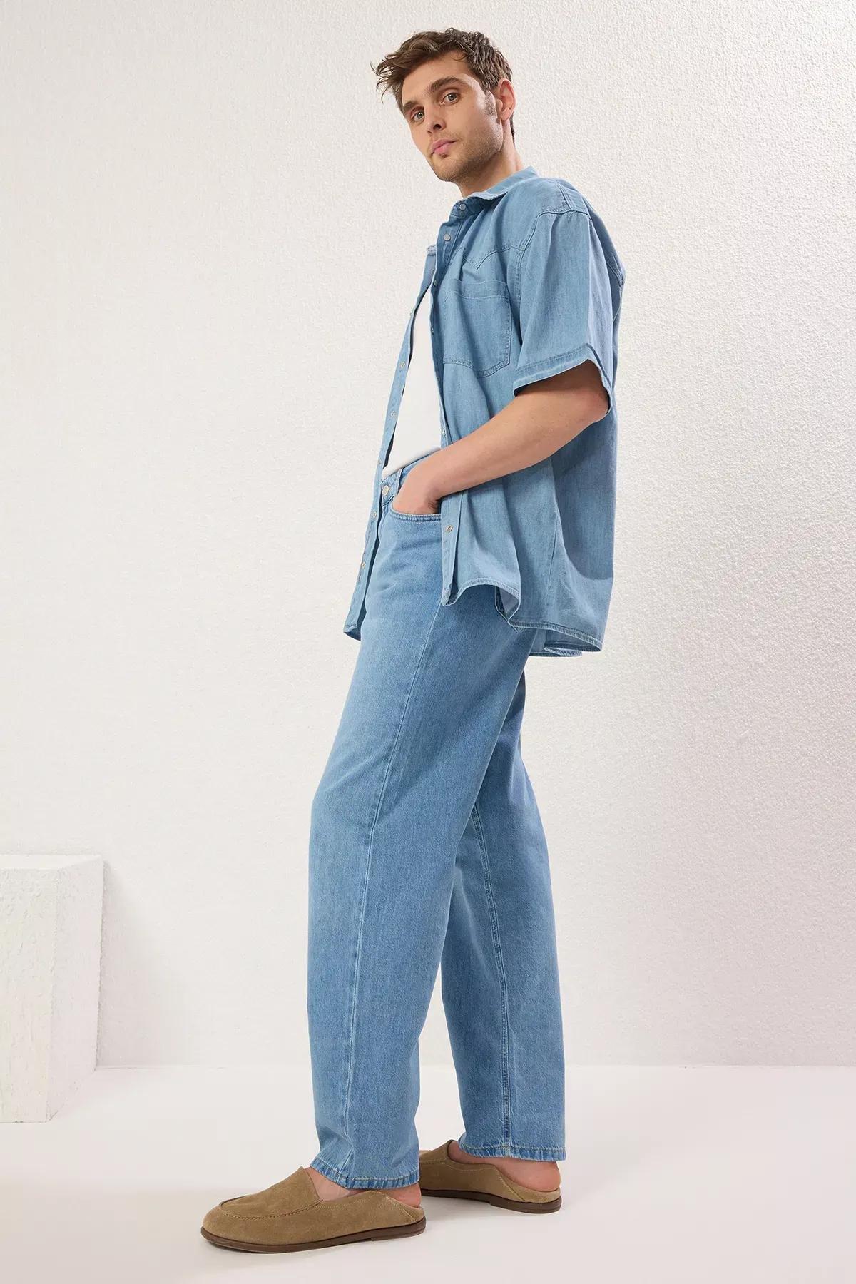 Blue Baggy Fit Jeans, , large image number 2