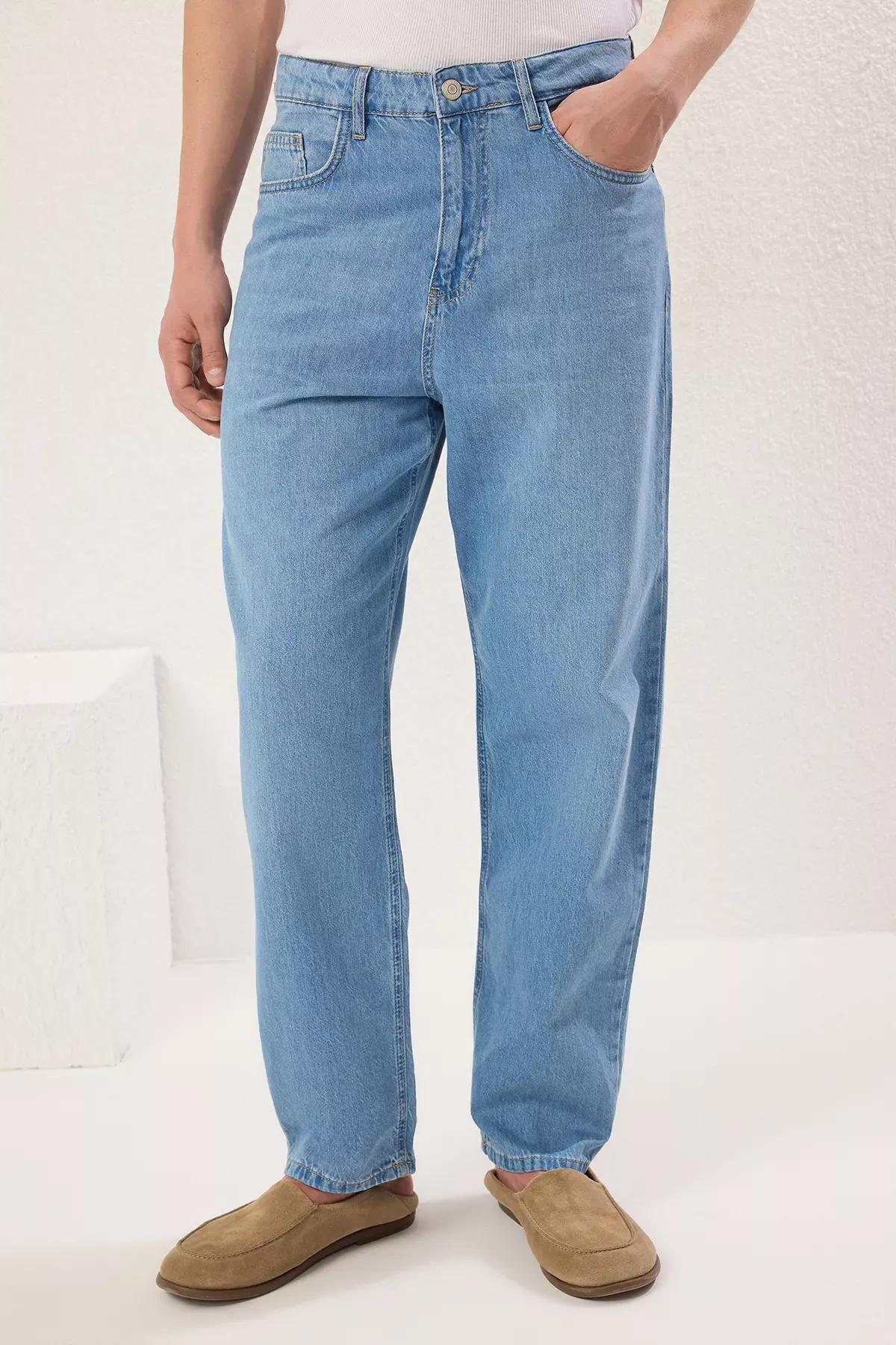 Blue Baggy Fit Jeans, LIGHT BLUE, large image number 4