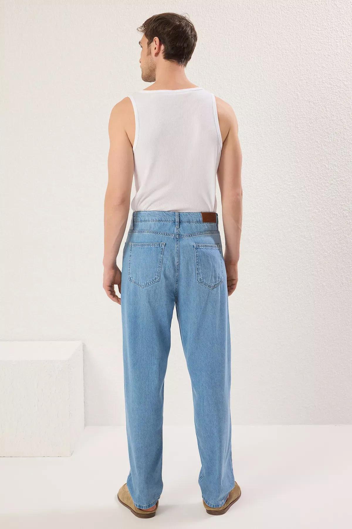 Blue Baggy Fit Jeans, LIGHT BLUE, large image number 6