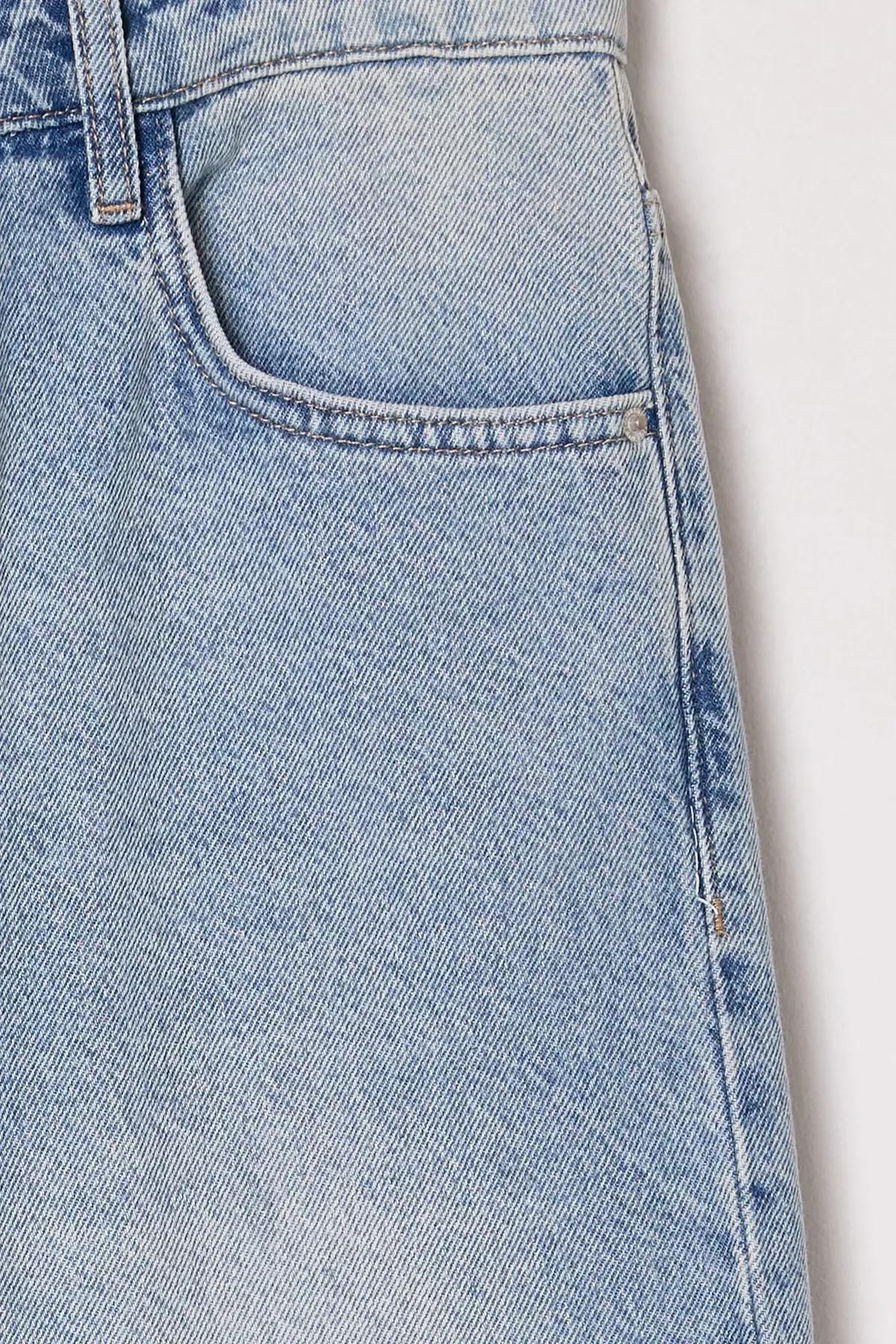 Blue Distressed Baggy Fit Jeans, , large image number 2