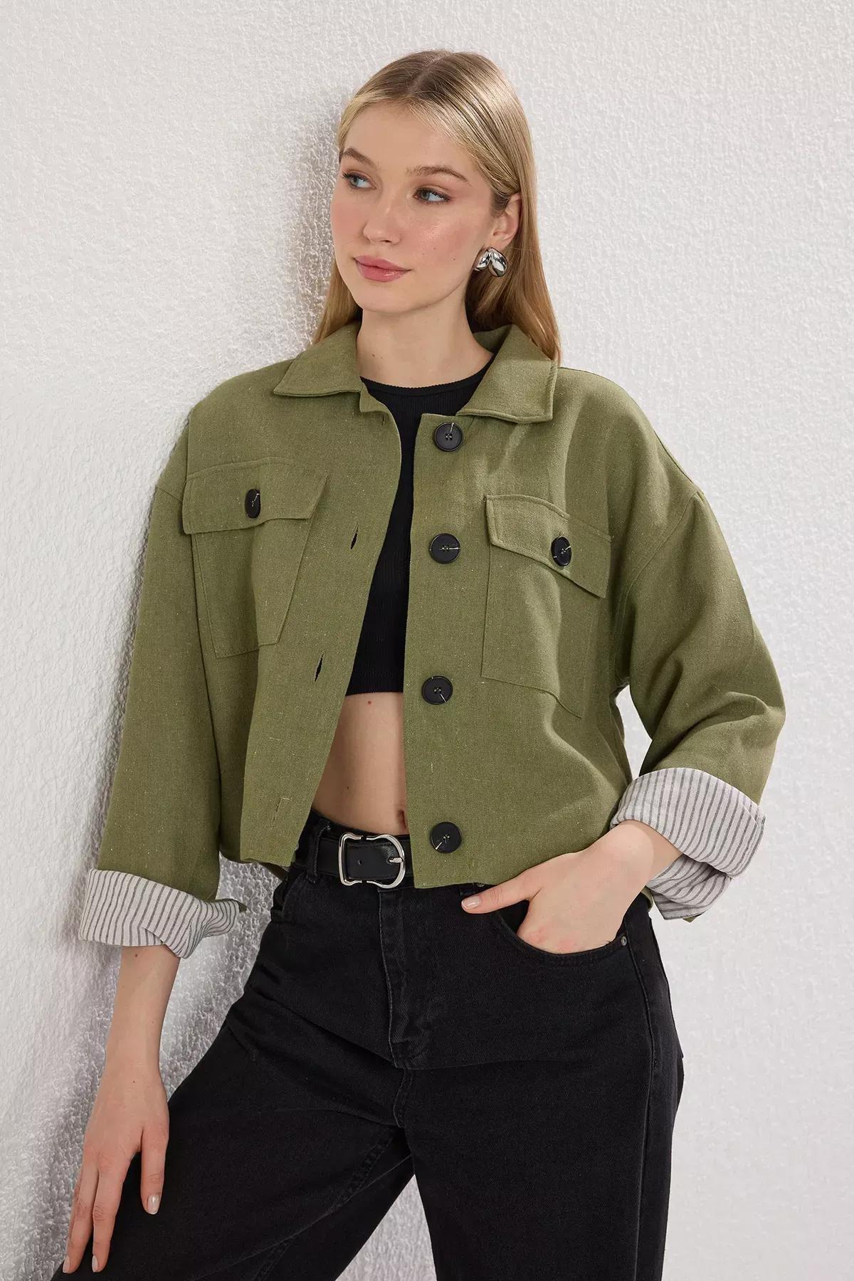 Khaki Plain Casual Blazer, Light Khaki, large image number 0