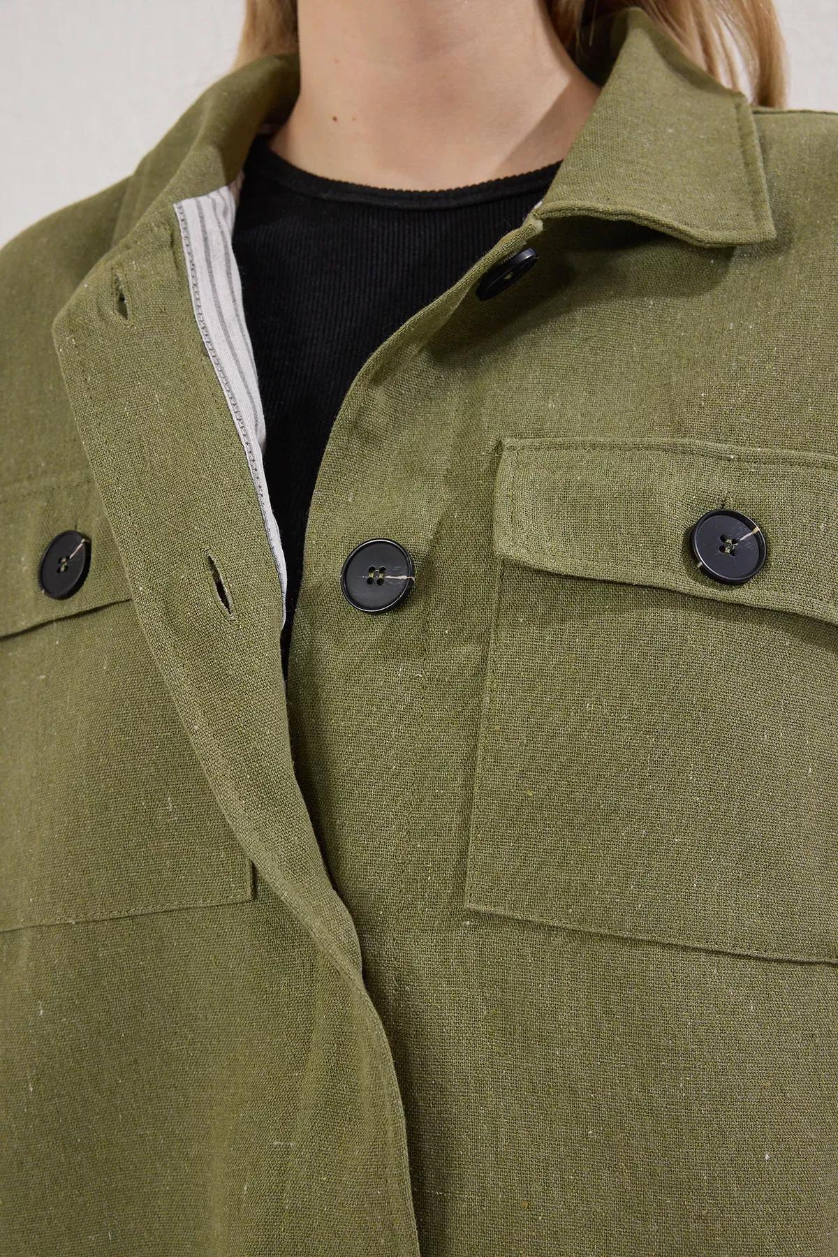 Khaki Plain Casual Blazer, Light Khaki, large image number 3