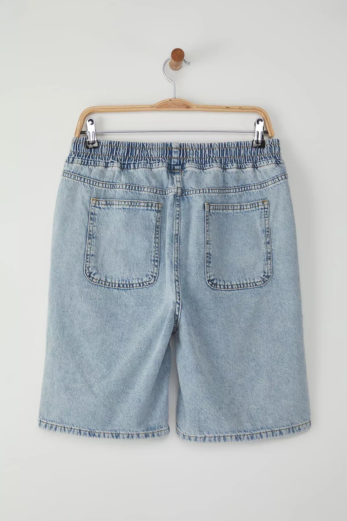 Blue Regular Shorts, LIGHT BLUE, large image number 3