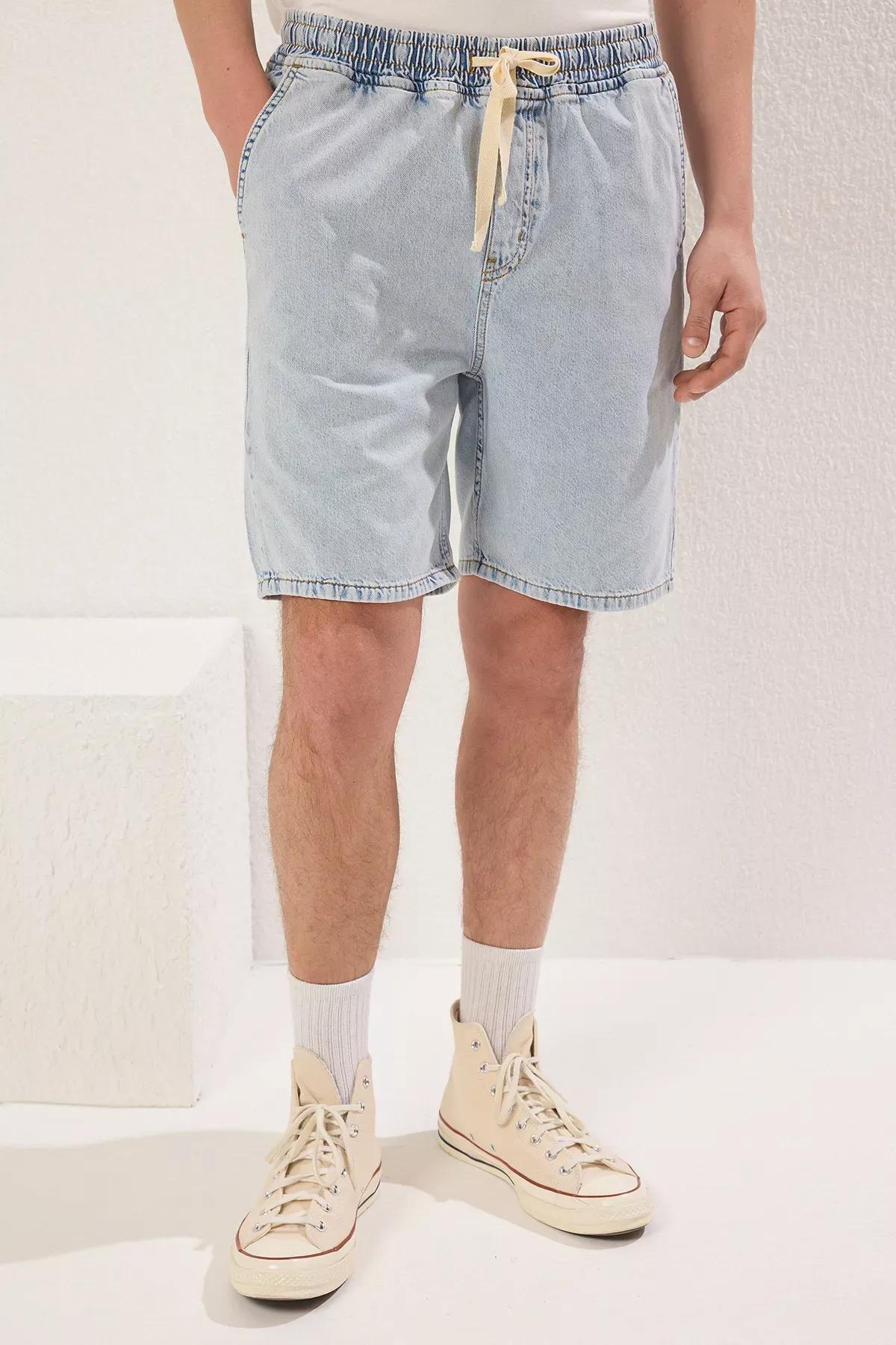 Blue Regular Shorts, LIGHT BLUE, large image number 4