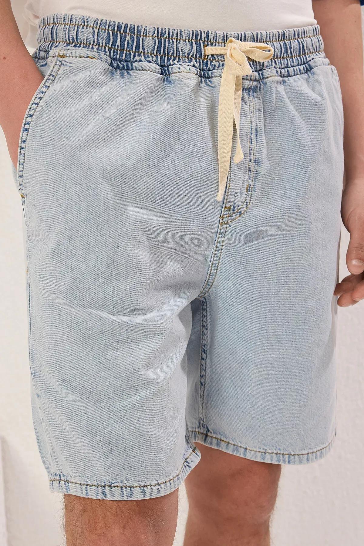 Blue Regular Shorts, LIGHT BLUE, large image number 5