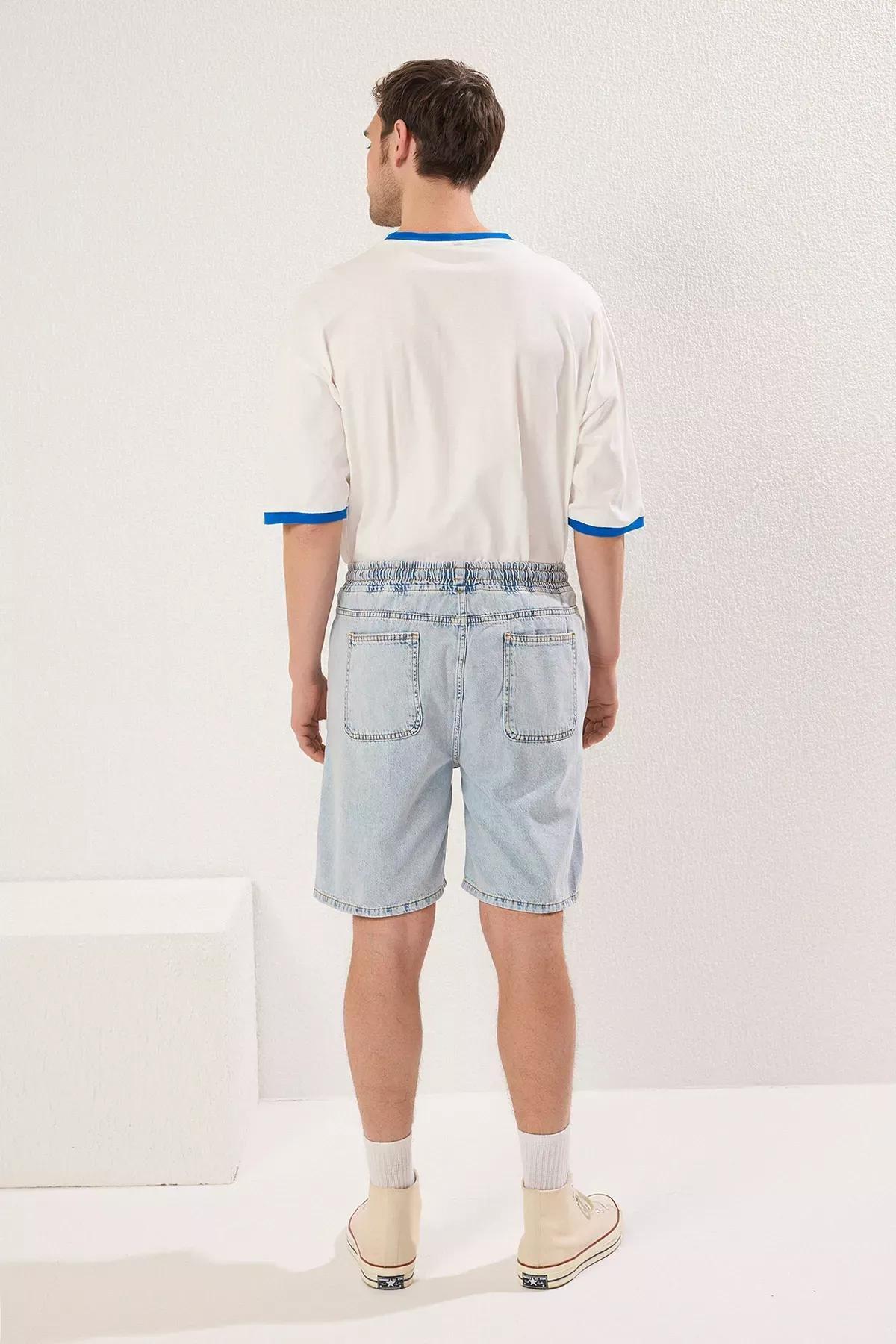 Blue Regular Shorts, LIGHT BLUE, large image number 6