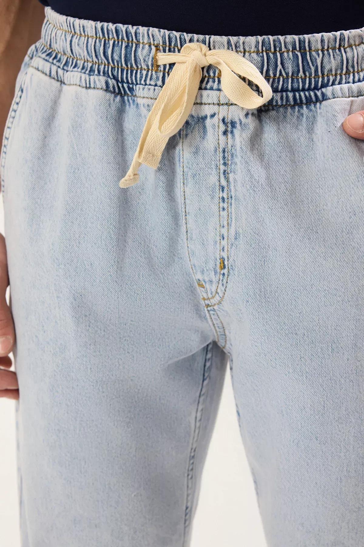 Blue Regular Thin Fabric Jeans, , large image number 3