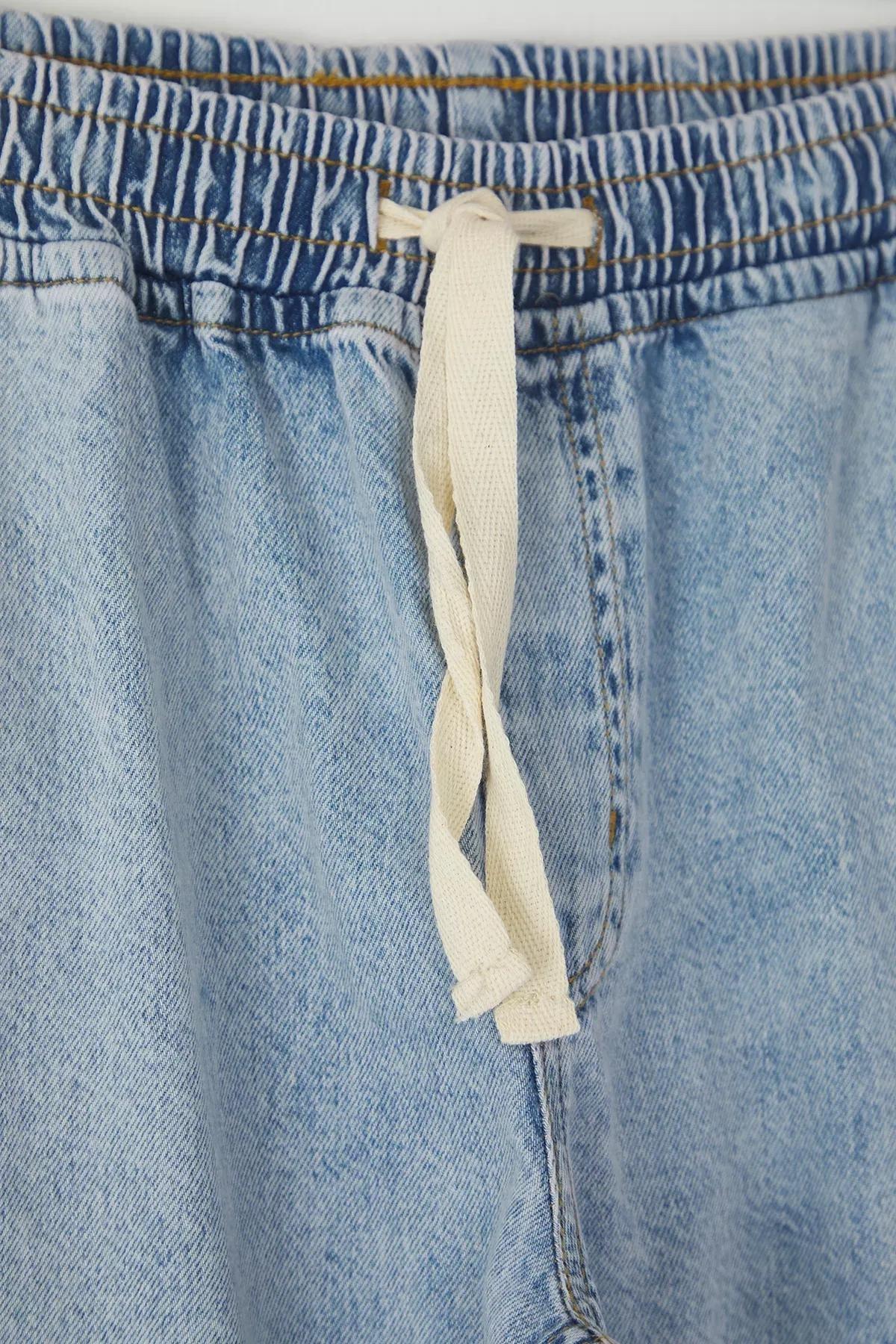 Blue Regular Thin Fabric Jeans, , large image number 5
