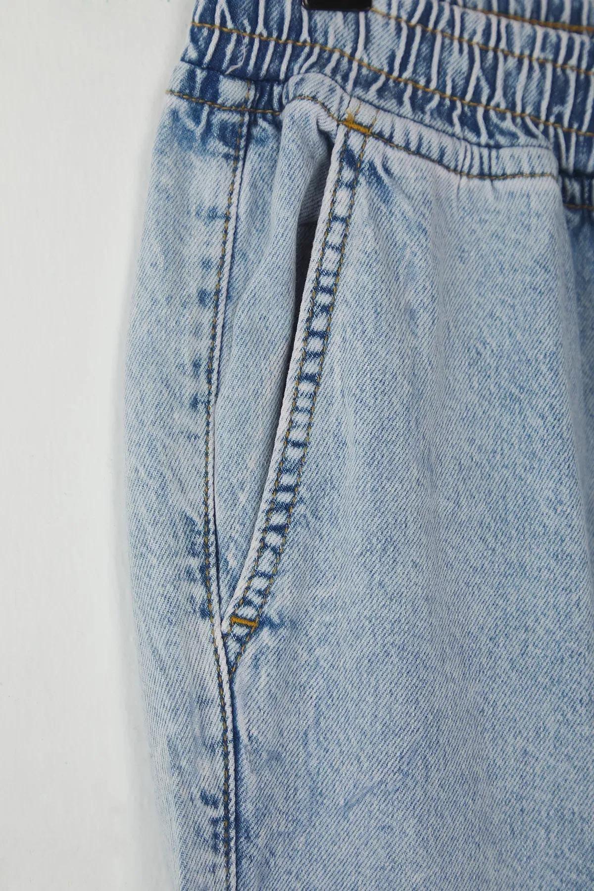 Blue Regular Thin Fabric Jeans, , large image number 6