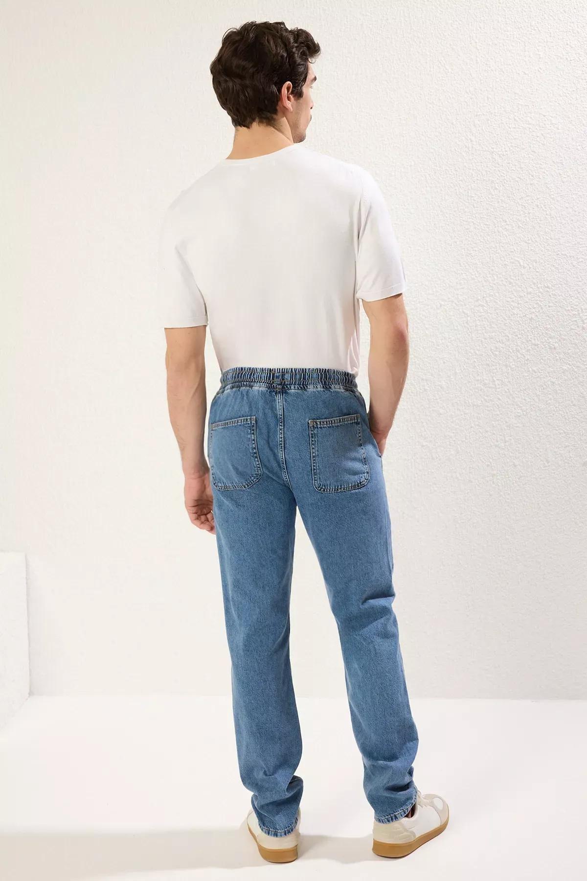 Blue Regular Fit Denim Jeans, , large image number 4