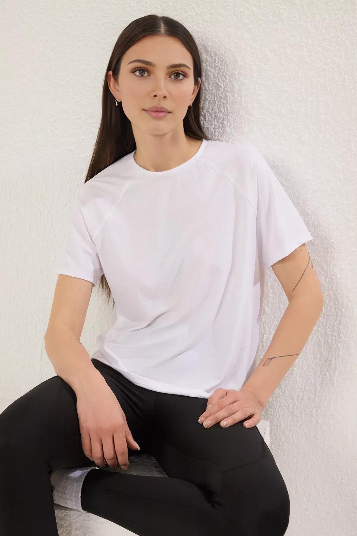 White Reflective Sports T-Shirt, White, large image number 0