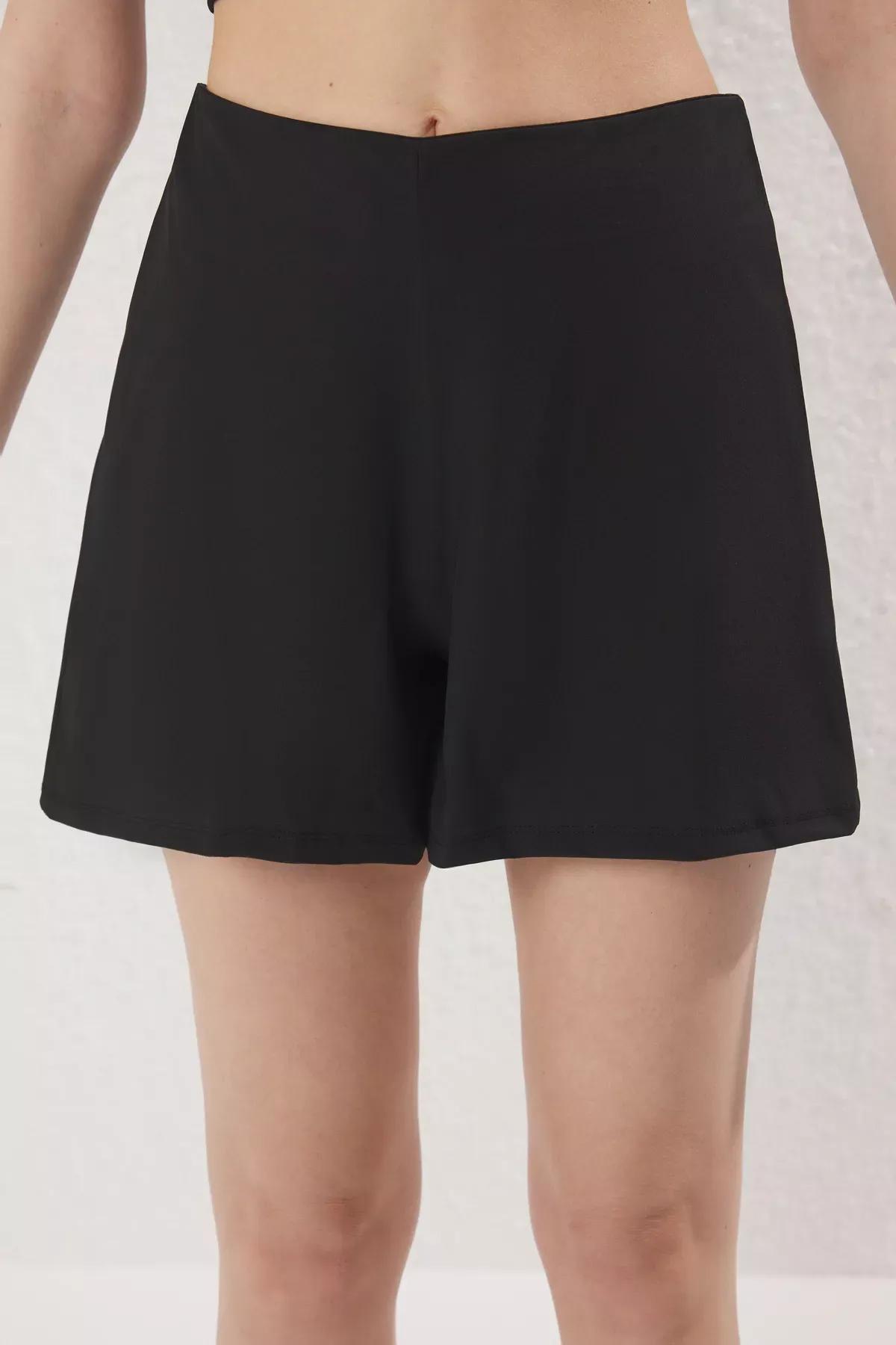 Black Layered Sports Shorts, , large image number 3