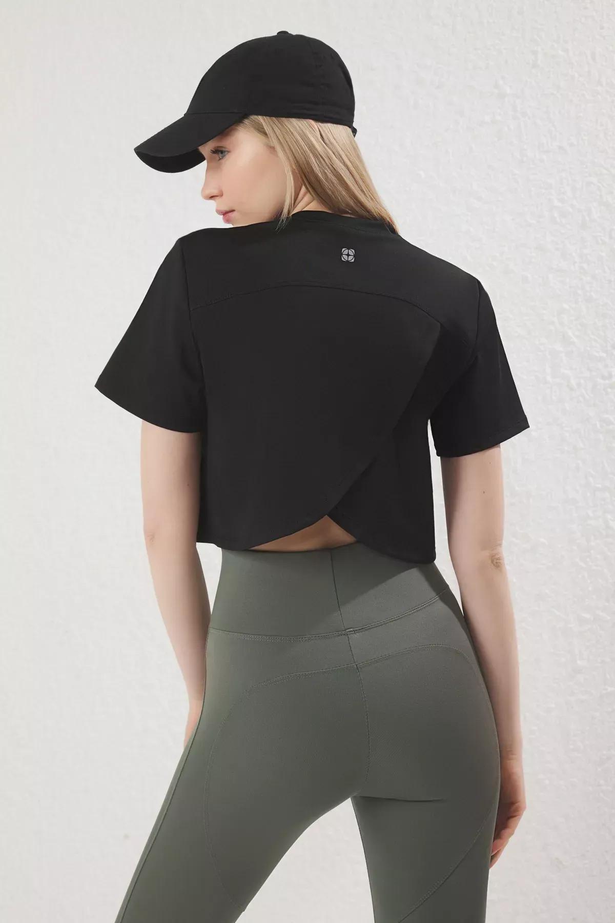 Black Diver Fabric Double Breasted T-Shirt, BLACK, large image number 0