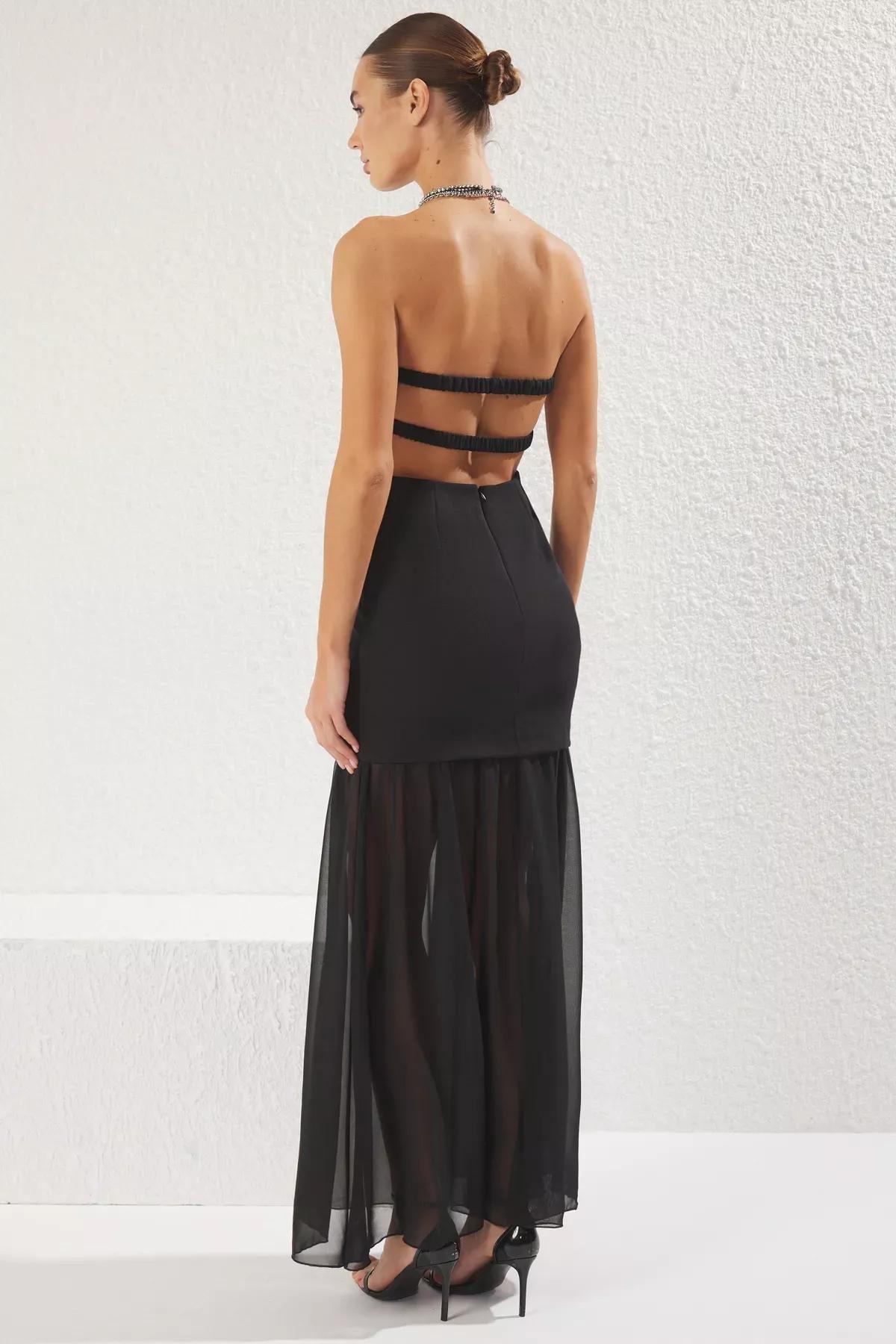 A-Line Strapless Formal Maxi Dress, , large image number 3