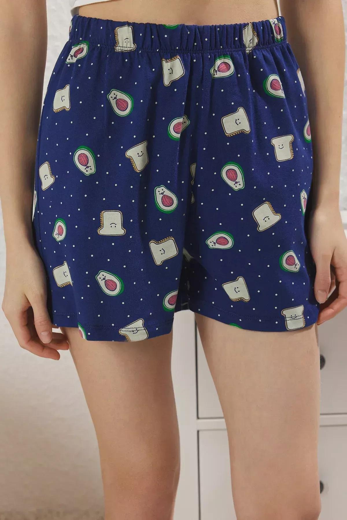 White Avocado Patterned Pajama Set, Ecru, large image number 4