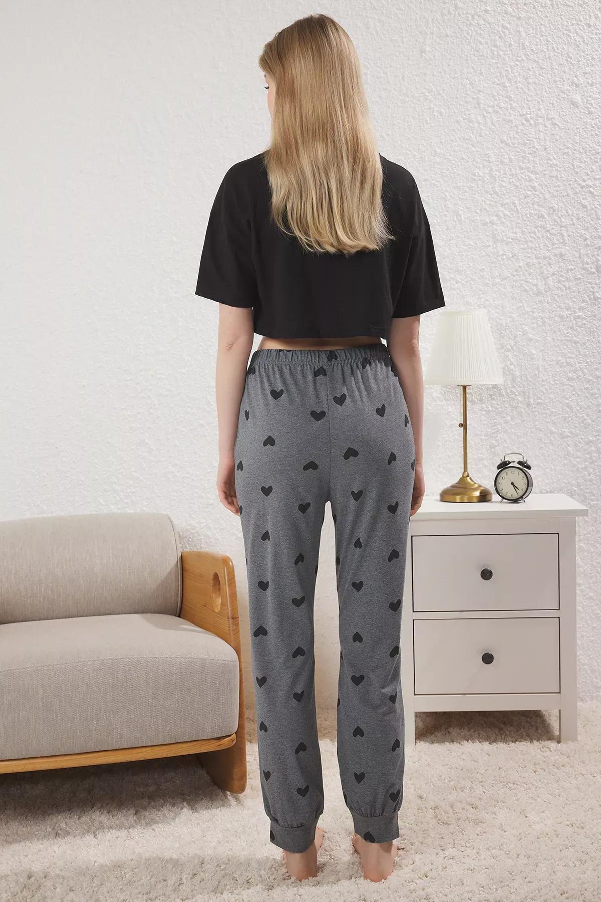 Grey-Multi 2-Pack Heart Pajama Bottoms (2 pcs), , large image number 3