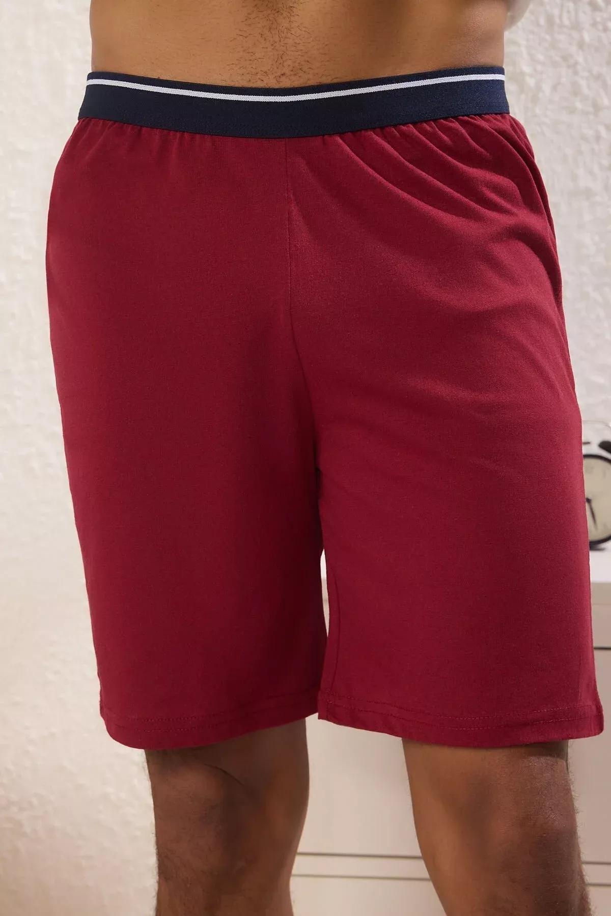 Navy Red Knitted Shorts, set of 2, C101_1553, large image number 5