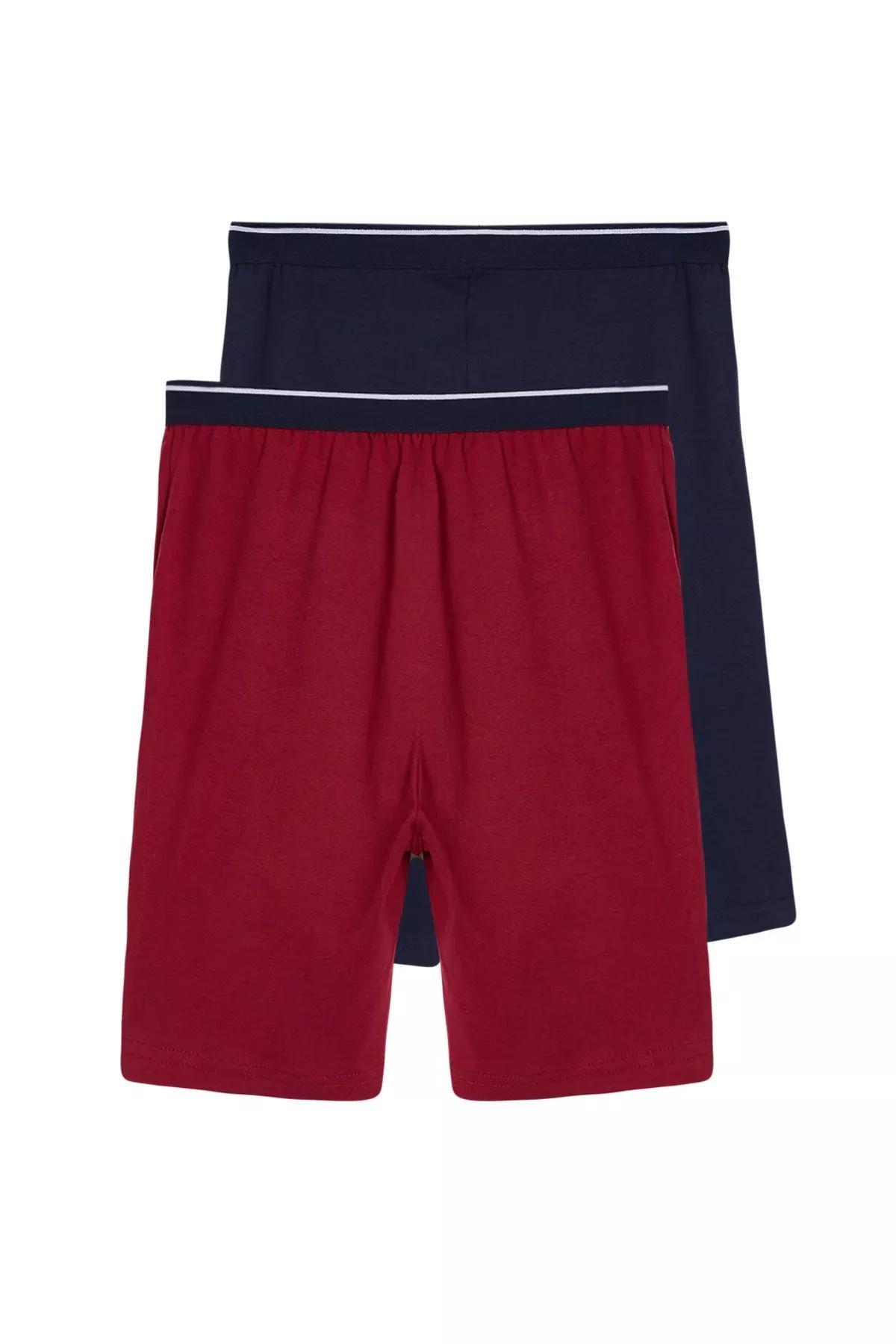 Navy Red Knitted Shorts, set of 2, C101_1553, large image number 6