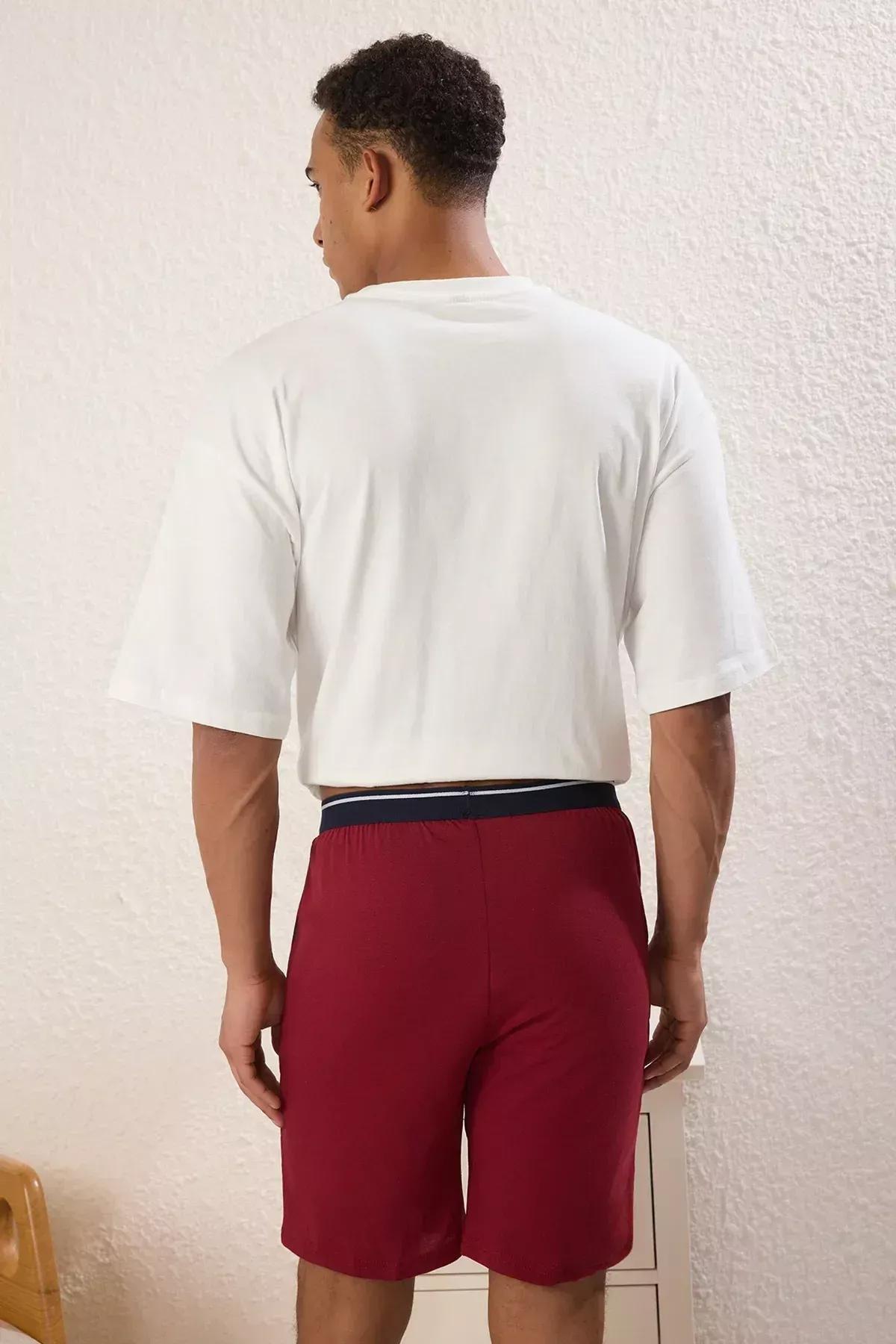 Navy Red Knitted Shorts, set of 2, C101_1553, large image number 7