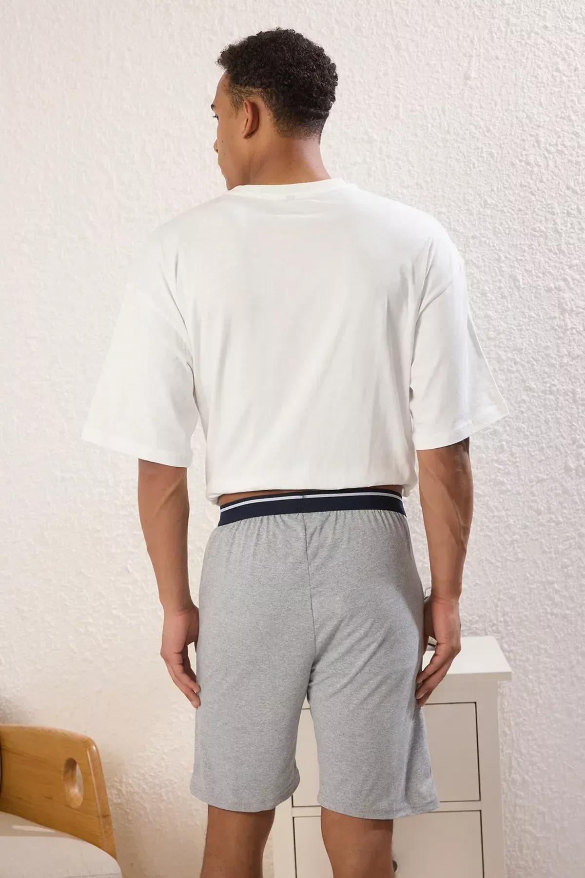 Navy-Grey 2-Pack Knitted Shorts,set of 2, Navy Blue-Grey, large image number 6