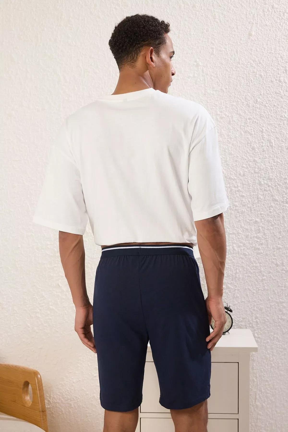 Navy-Grey 2-Pack Knitted Shorts,set of 2, Navy Blue-Grey, large image number 8