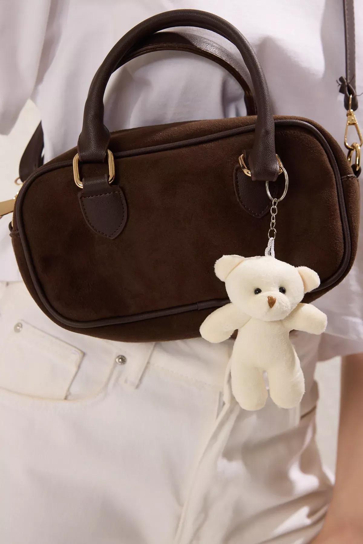 Brown Teddy Bear Bag, Dark brown, large image number 1