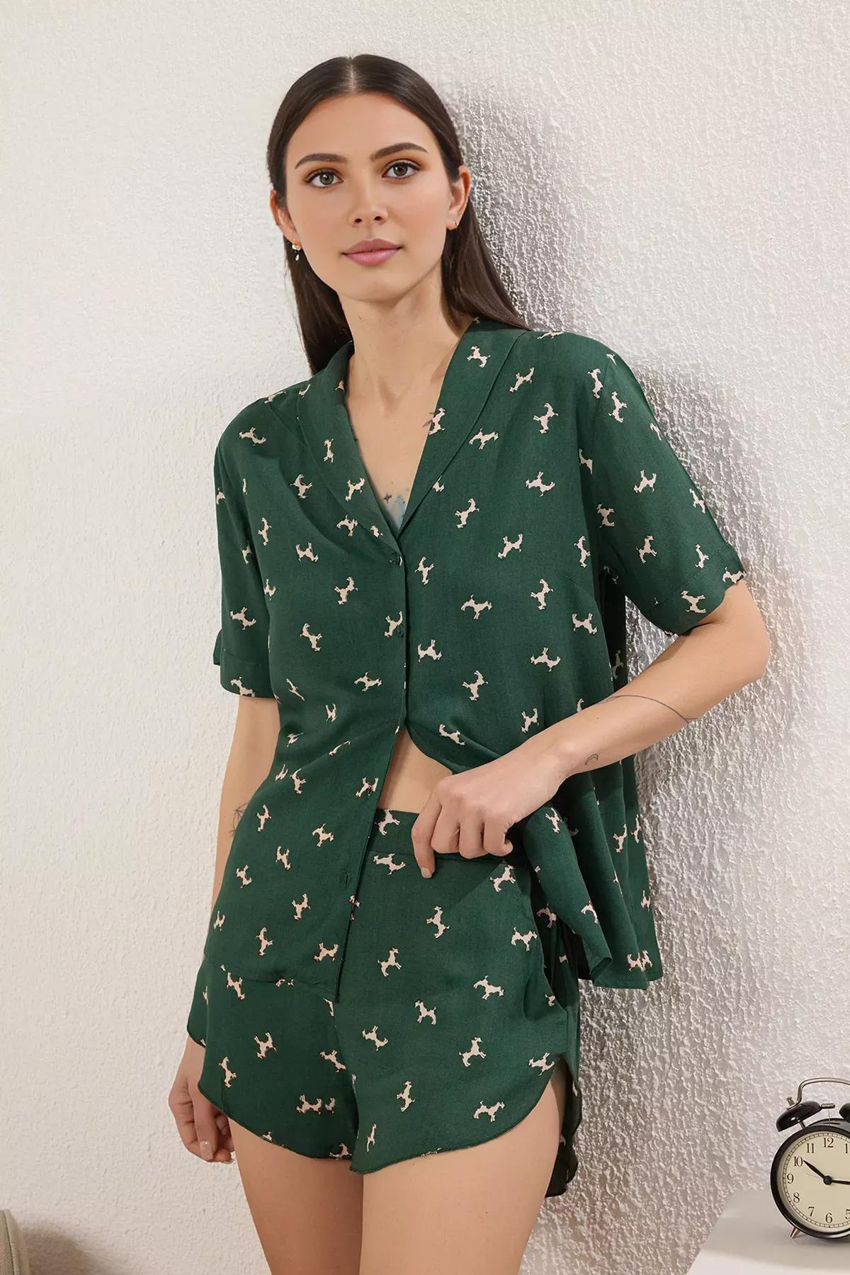 Green Dog Pajama, Dark green, large image number 0