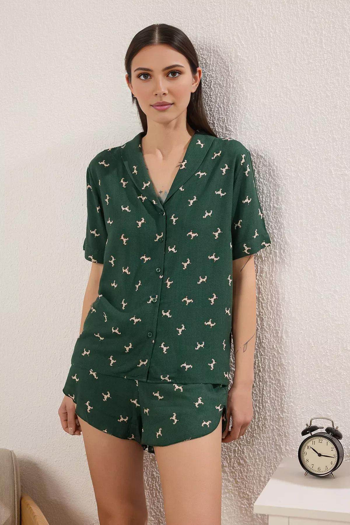 Green Dog Pajama, Dark green, large image number 1