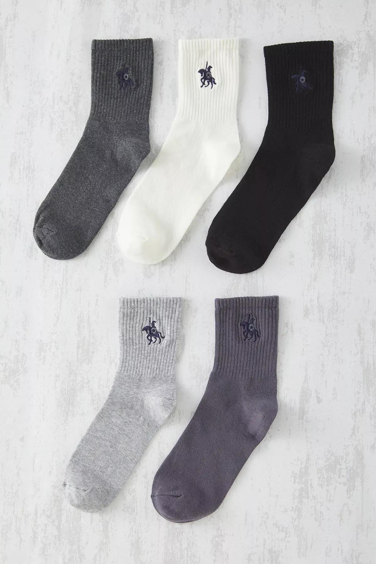 Multicolour Unisex Set of 5 Socks, C101_6839, large image number 0