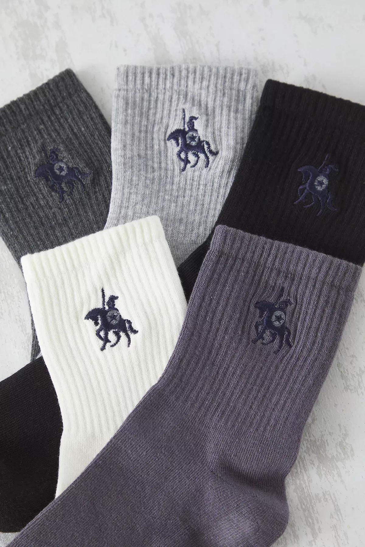 Multicolour Unisex Set of 5 Socks, C101_6839, large image number 1