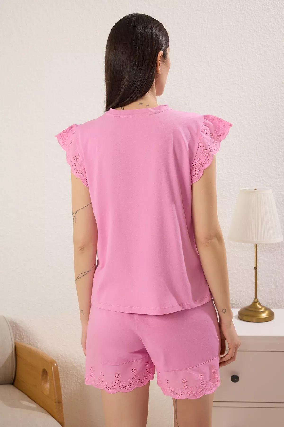 Pink Embroidered Pajama, Pink, large image number 3