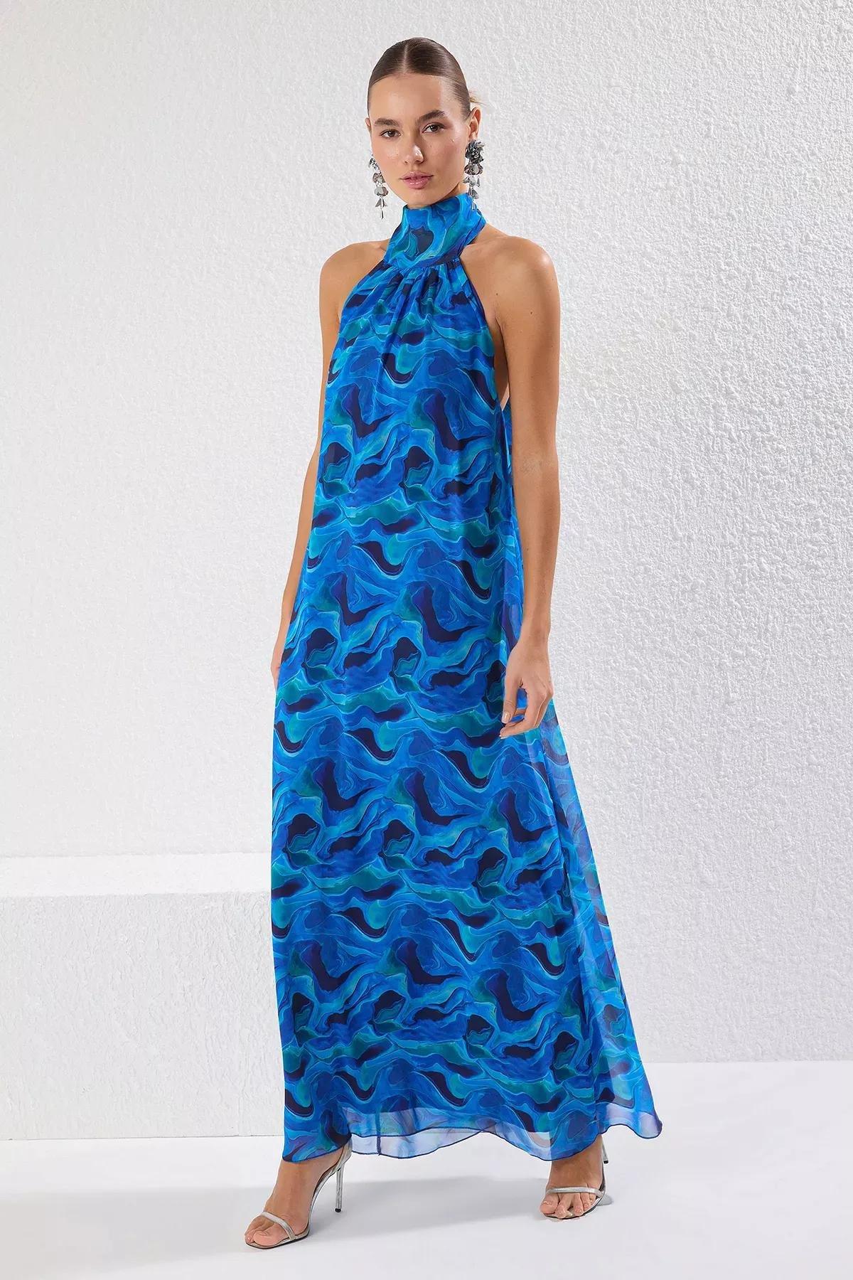 Abstract A-Line Vacation Maxi Dress, , large image number 0