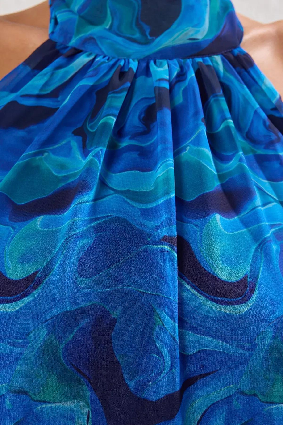 Abstract A-Line Vacation Maxi Dress, , large image number 2