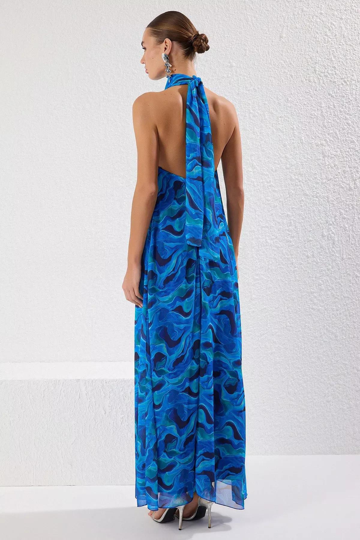 Abstract A-Line Vacation Maxi Dress, , large image number 3