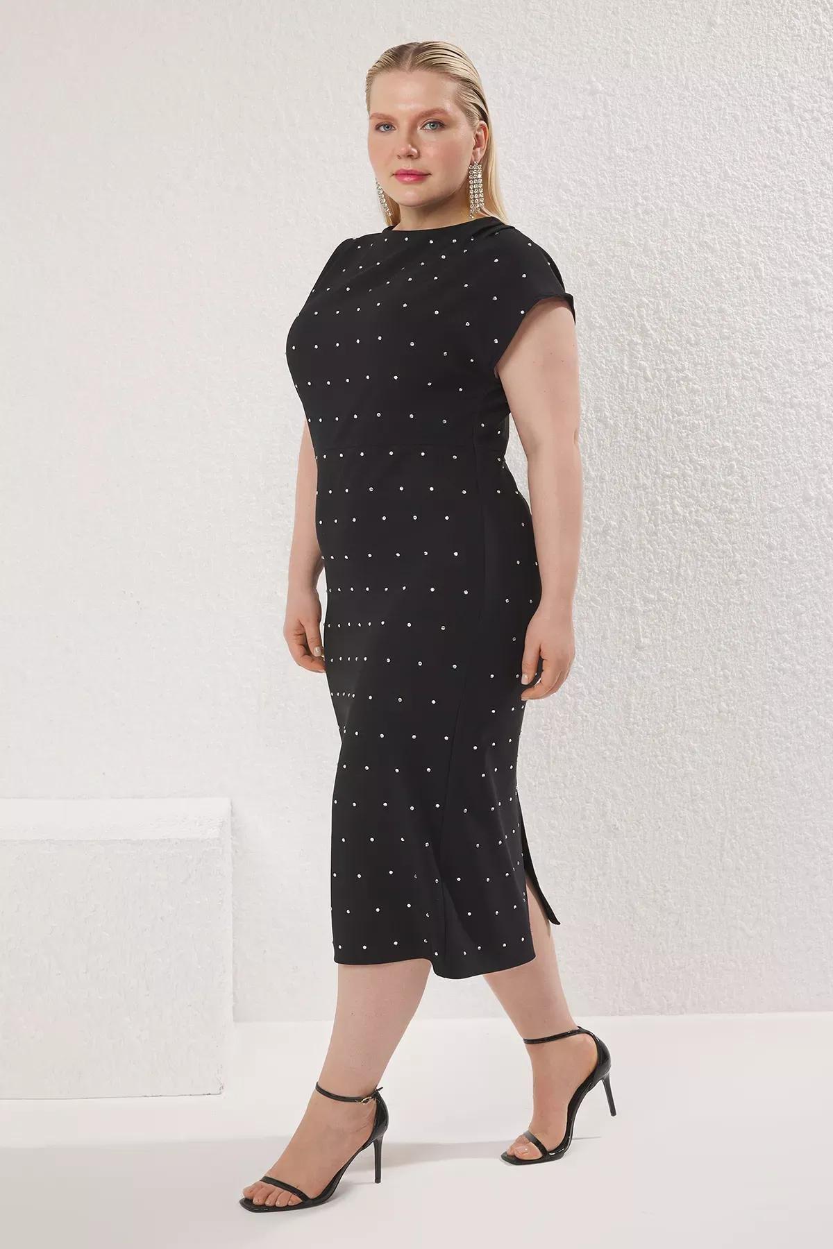 Polka Dot Bodycon Party Dress, , large image number 1