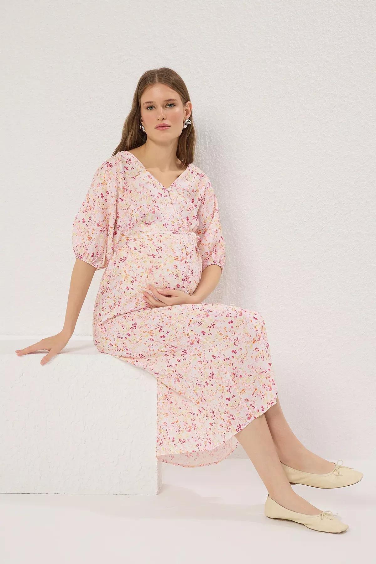 Floral Milkmaid Midi Dress, , large image number 0
