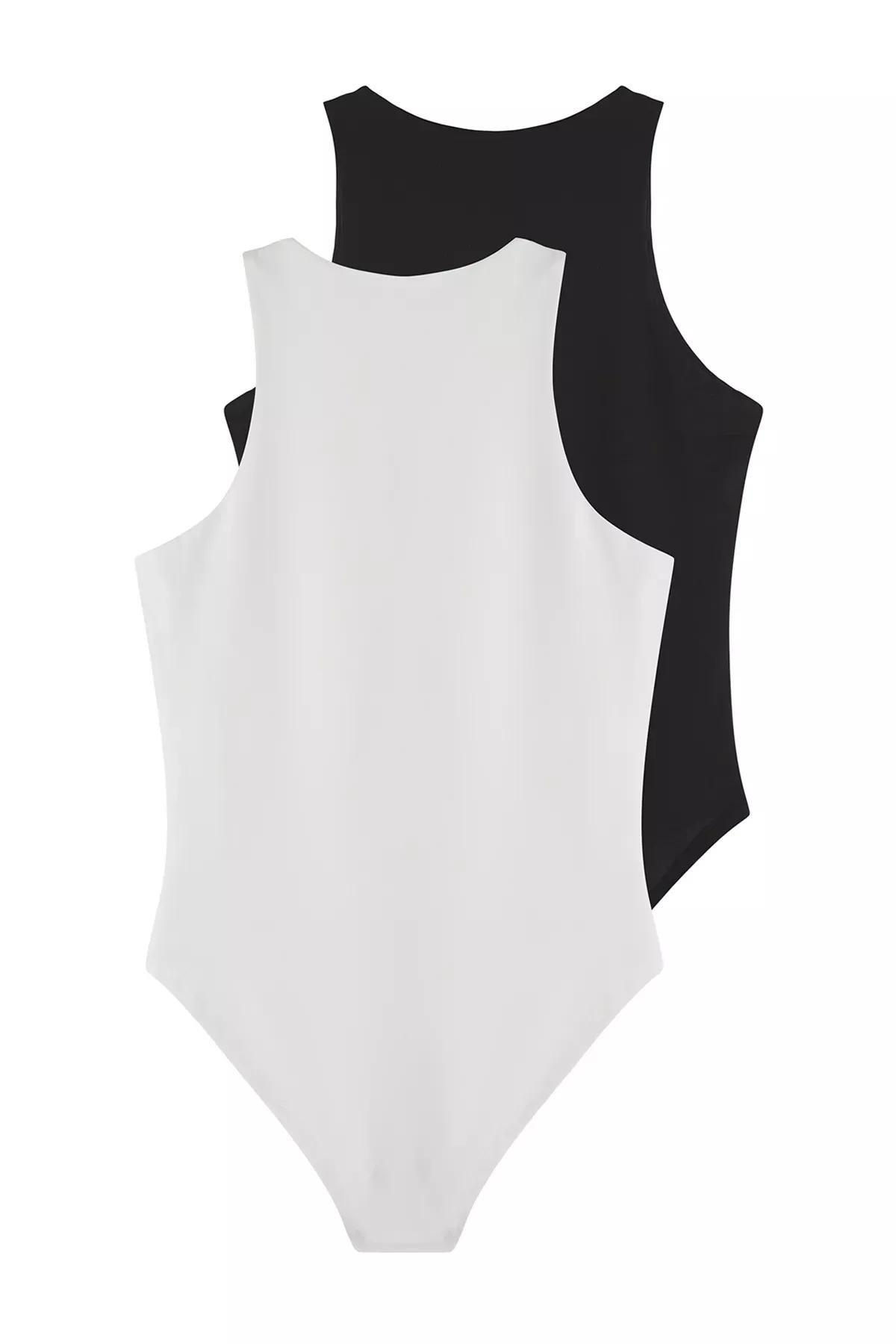 Black White Bodysuit, Set of 2, , large image number 7
