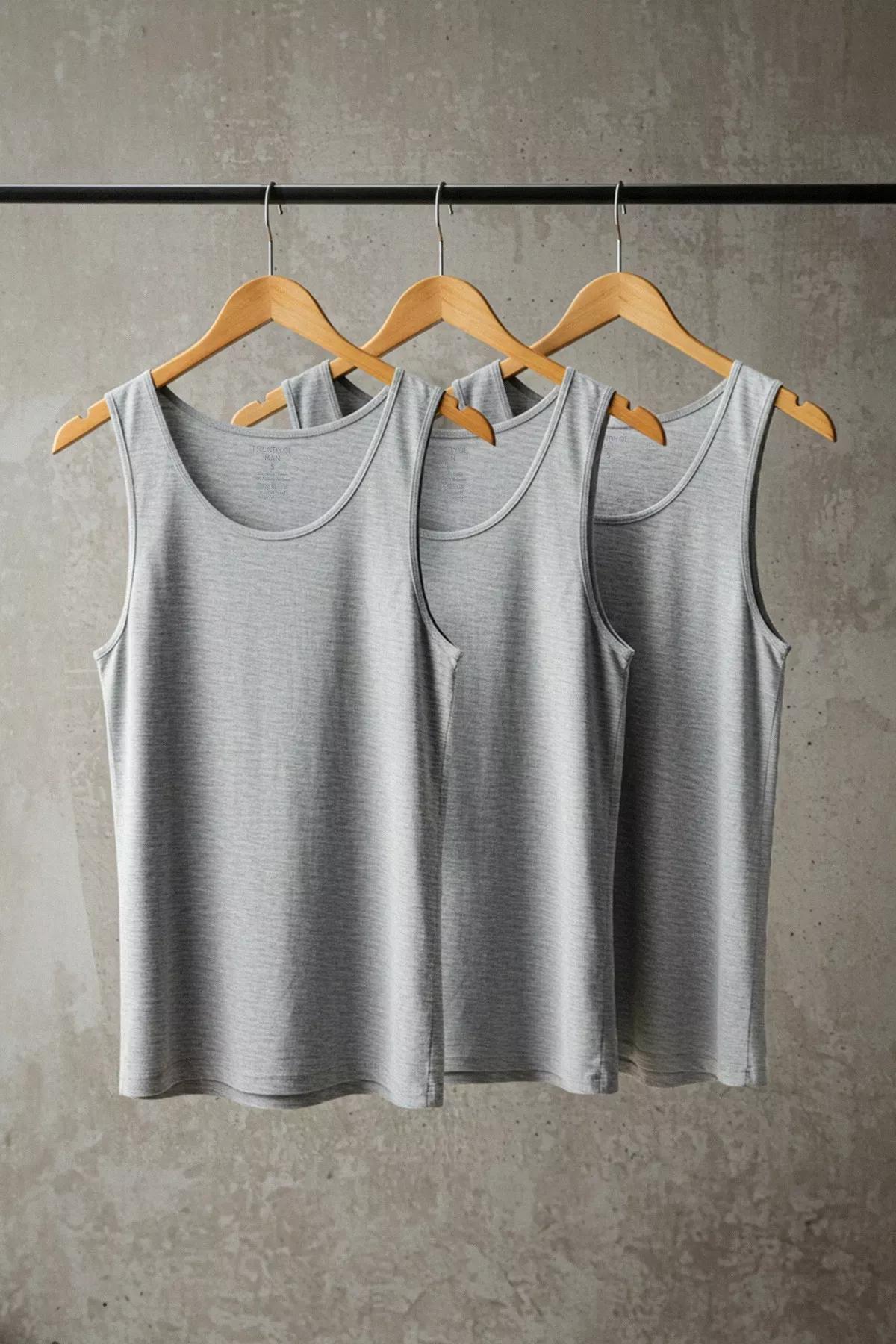 Grey Combed 3-Piece Underwear Set, , large image number 1