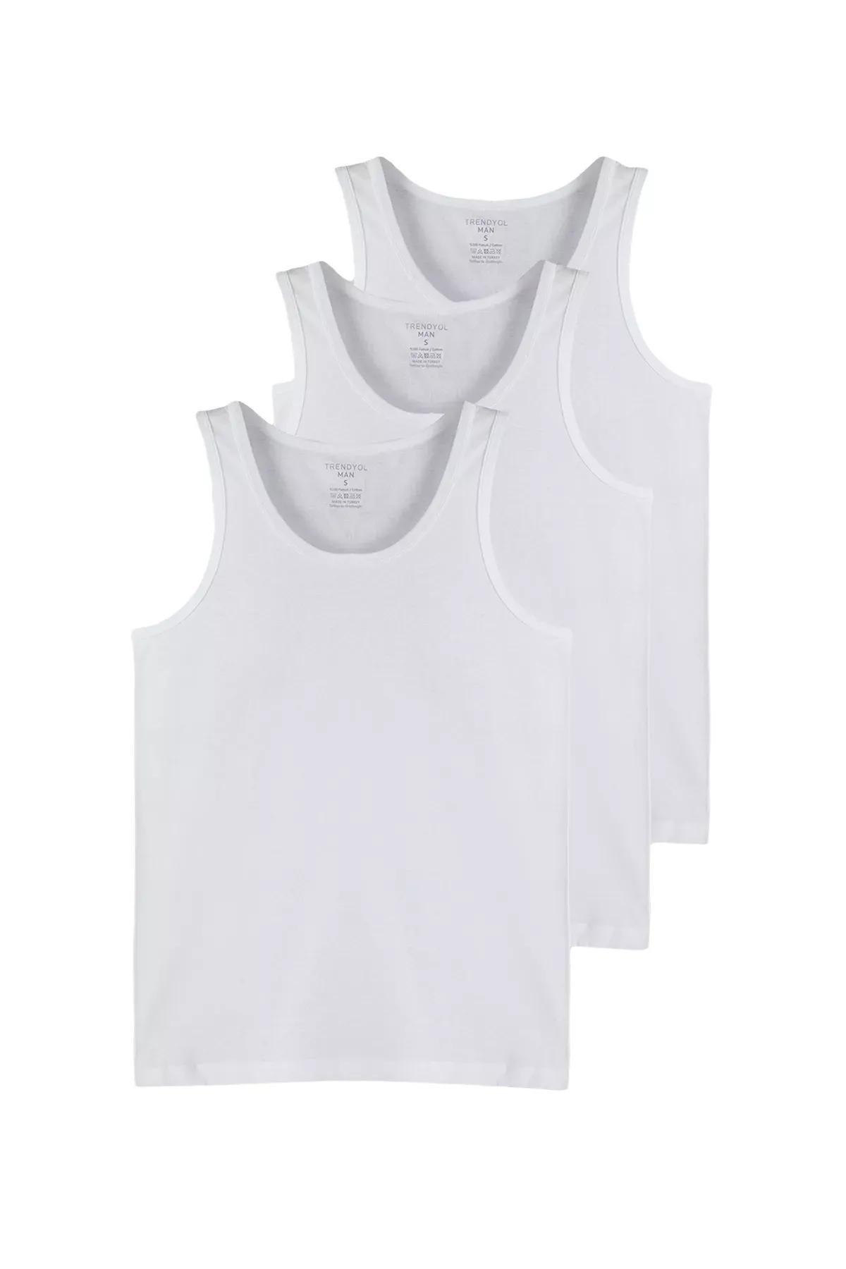 U-Neck Combed Cotton 3-Piece, , large image number 0