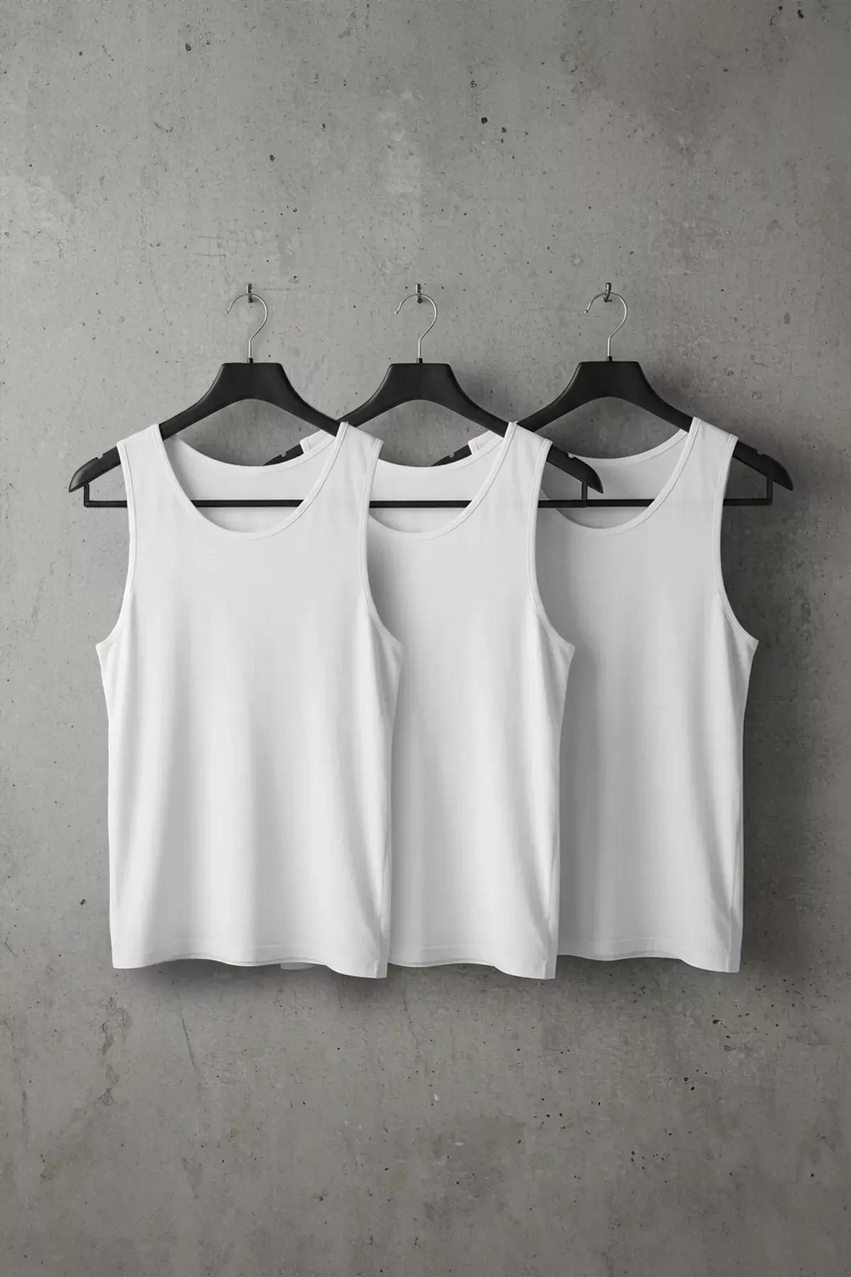 U-Neck Combed Cotton 3-Piece, , large image number 1