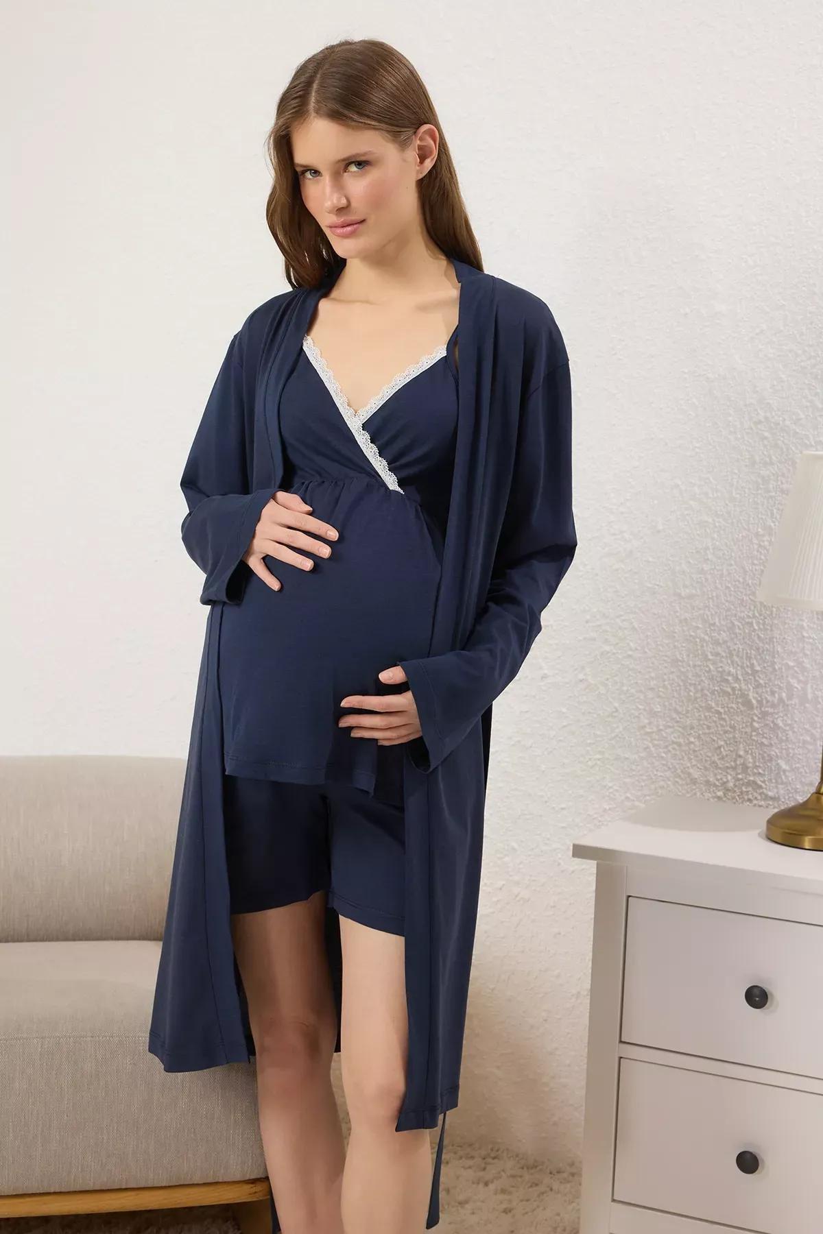 Blue  Maternity Set, Navy blue, medium