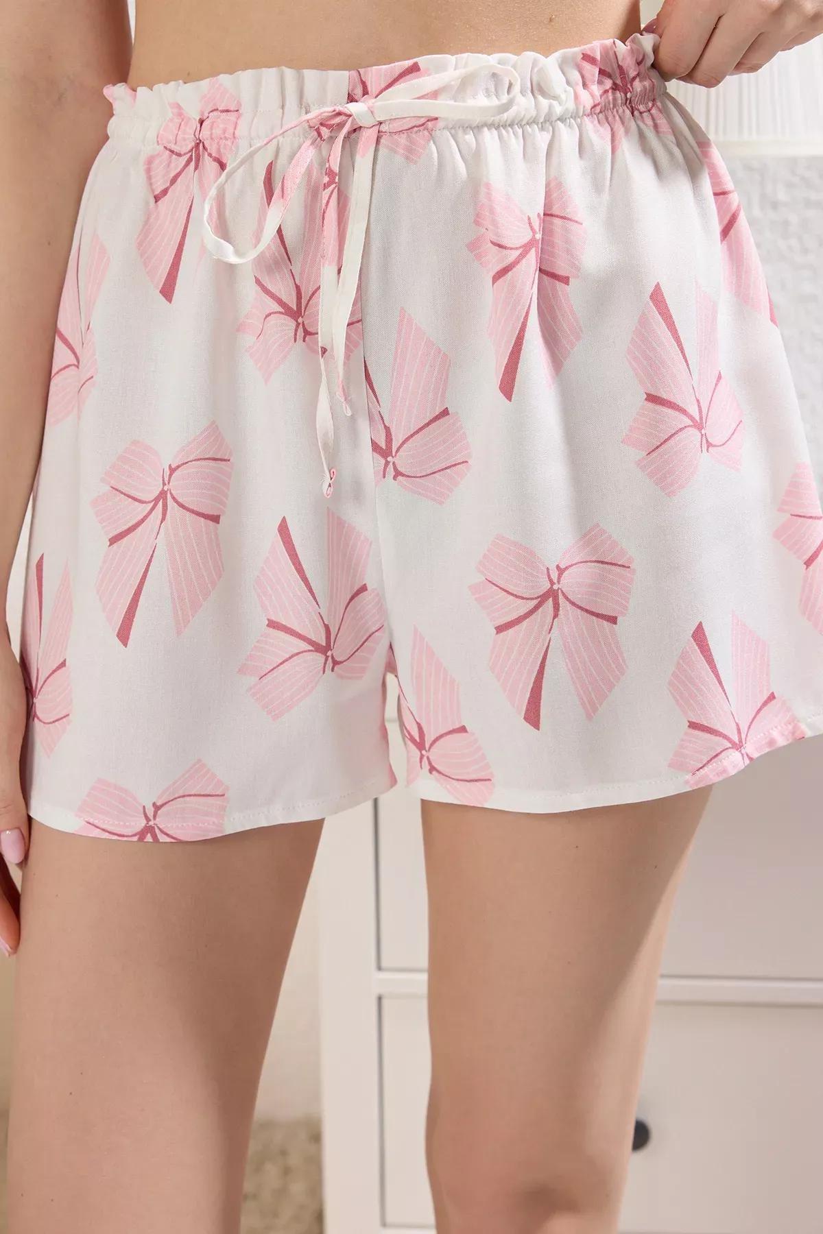 Pink Woven Pajama Set with Ribbon Bag, , large image number 3