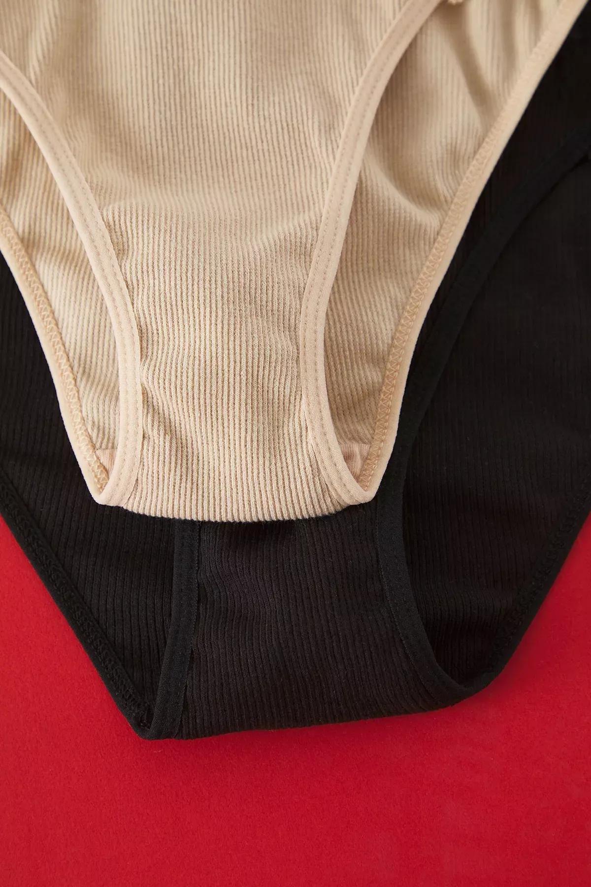 Black-Nude Panties, Set of 2, Black-Skin, large image number 3
