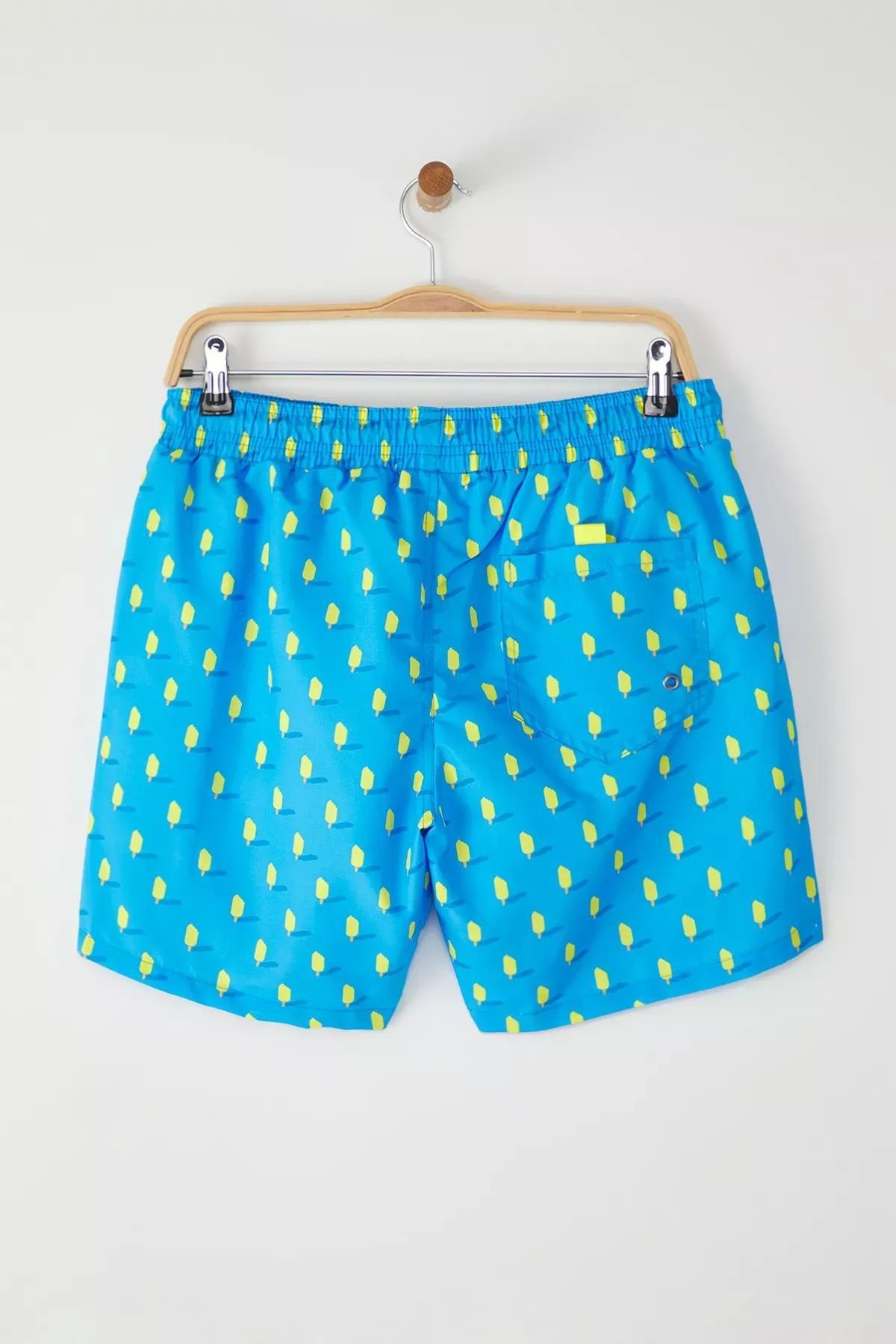 شورت سباحة بقصة عادية، أزرق, Blue, large image number 5