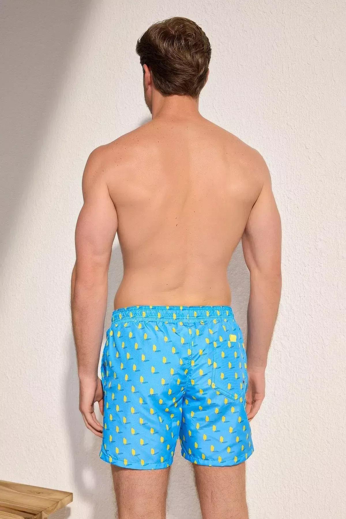 شورت سباحة بقصة عادية، أزرق, Blue, large image number 6