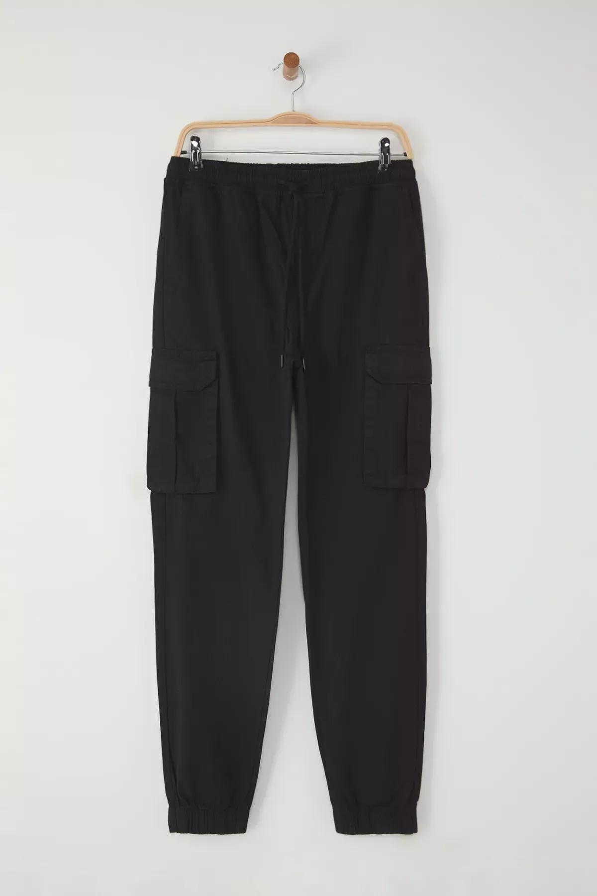 Black Jogger Pants, BLACK, large image number 0