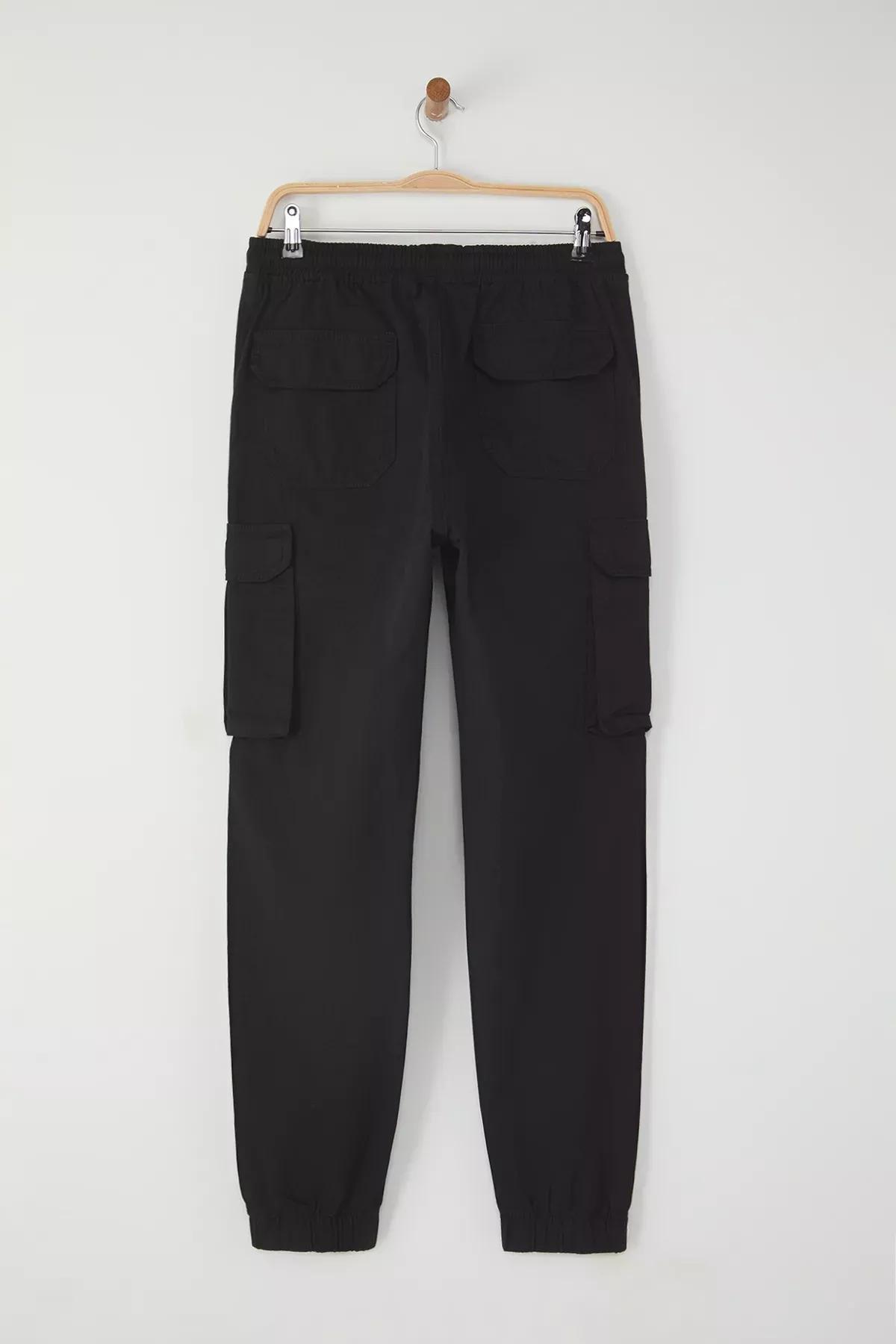 Black Jogger Pants, BLACK, large image number 6