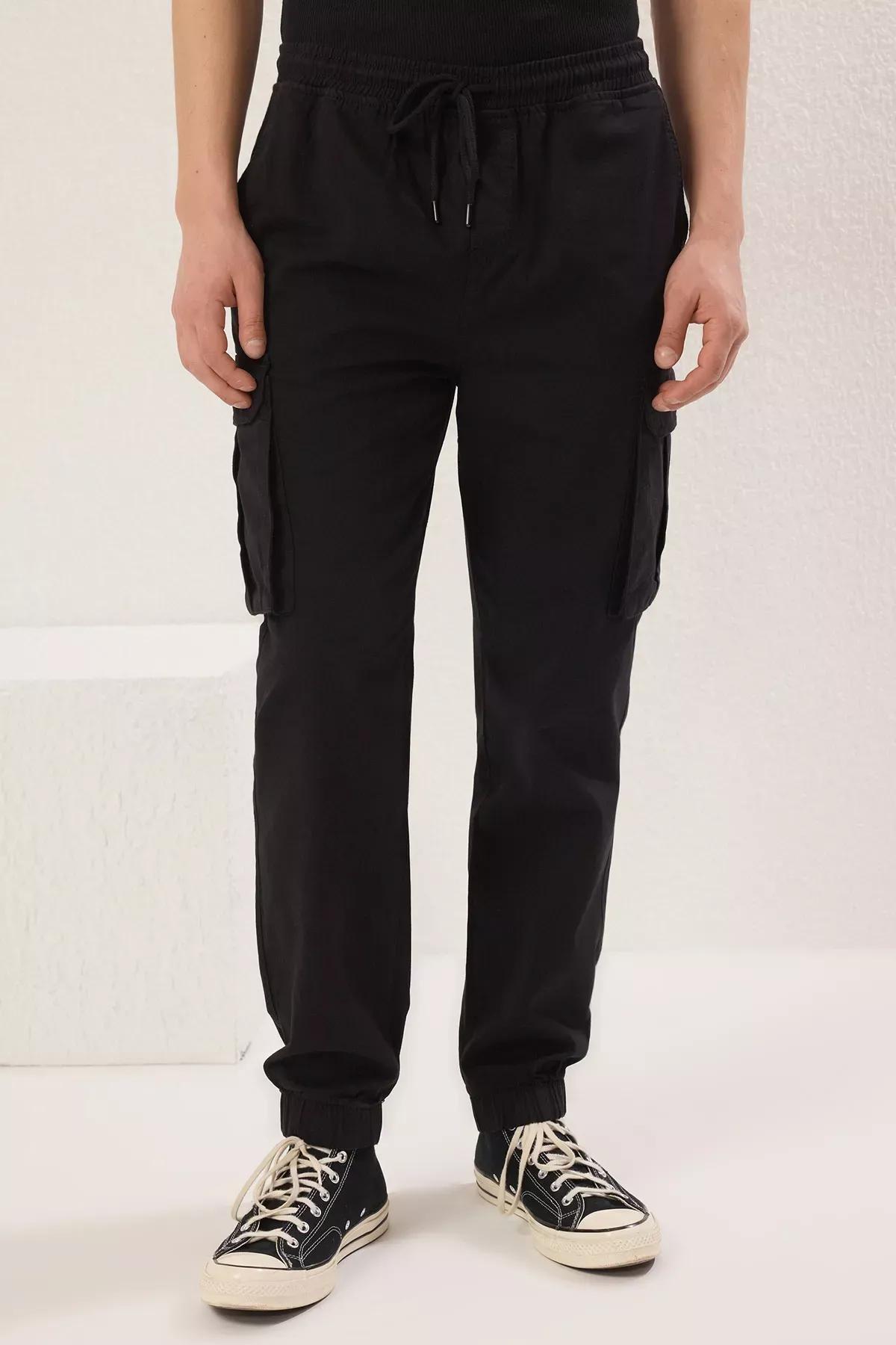 Black Jogger Pants, BLACK, large image number 7