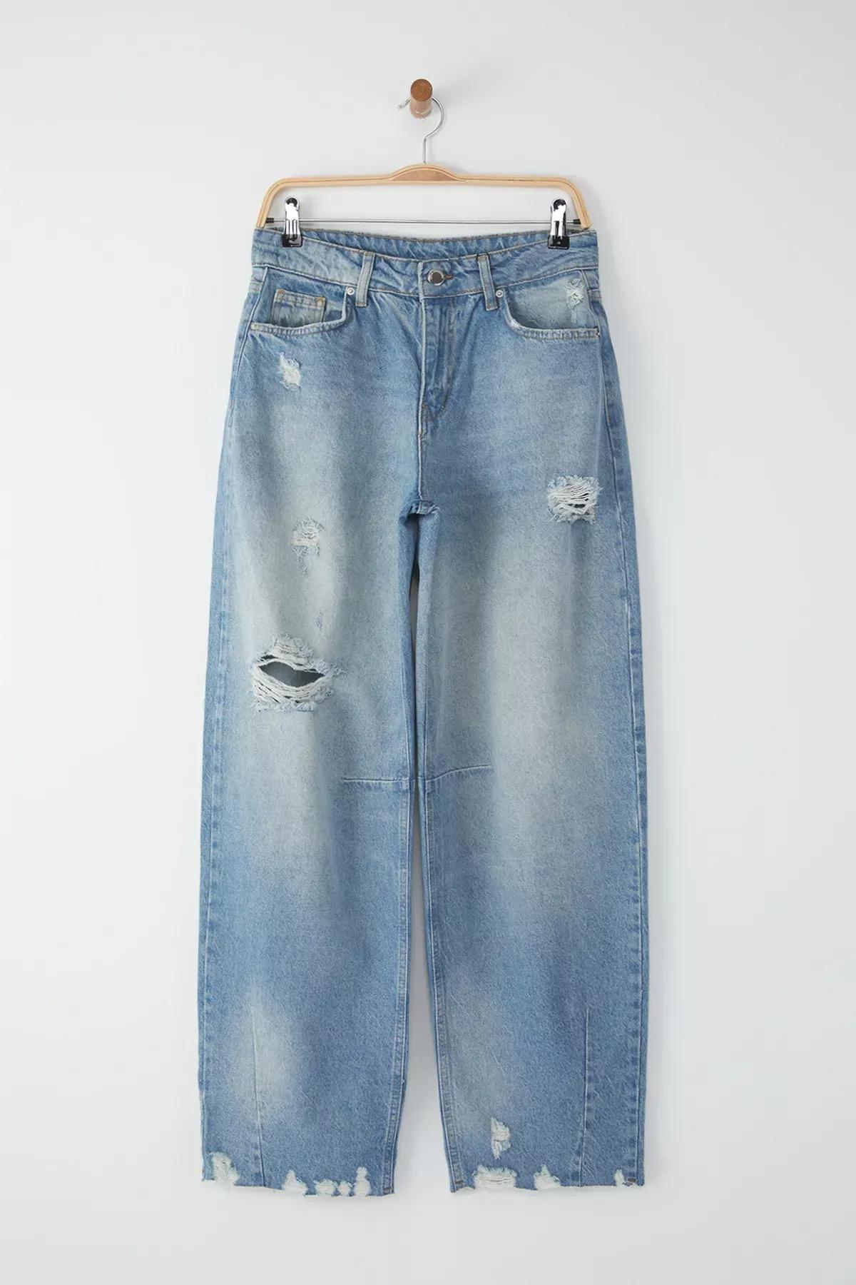 Blue Ripped Skater Jeans, , large image number 0