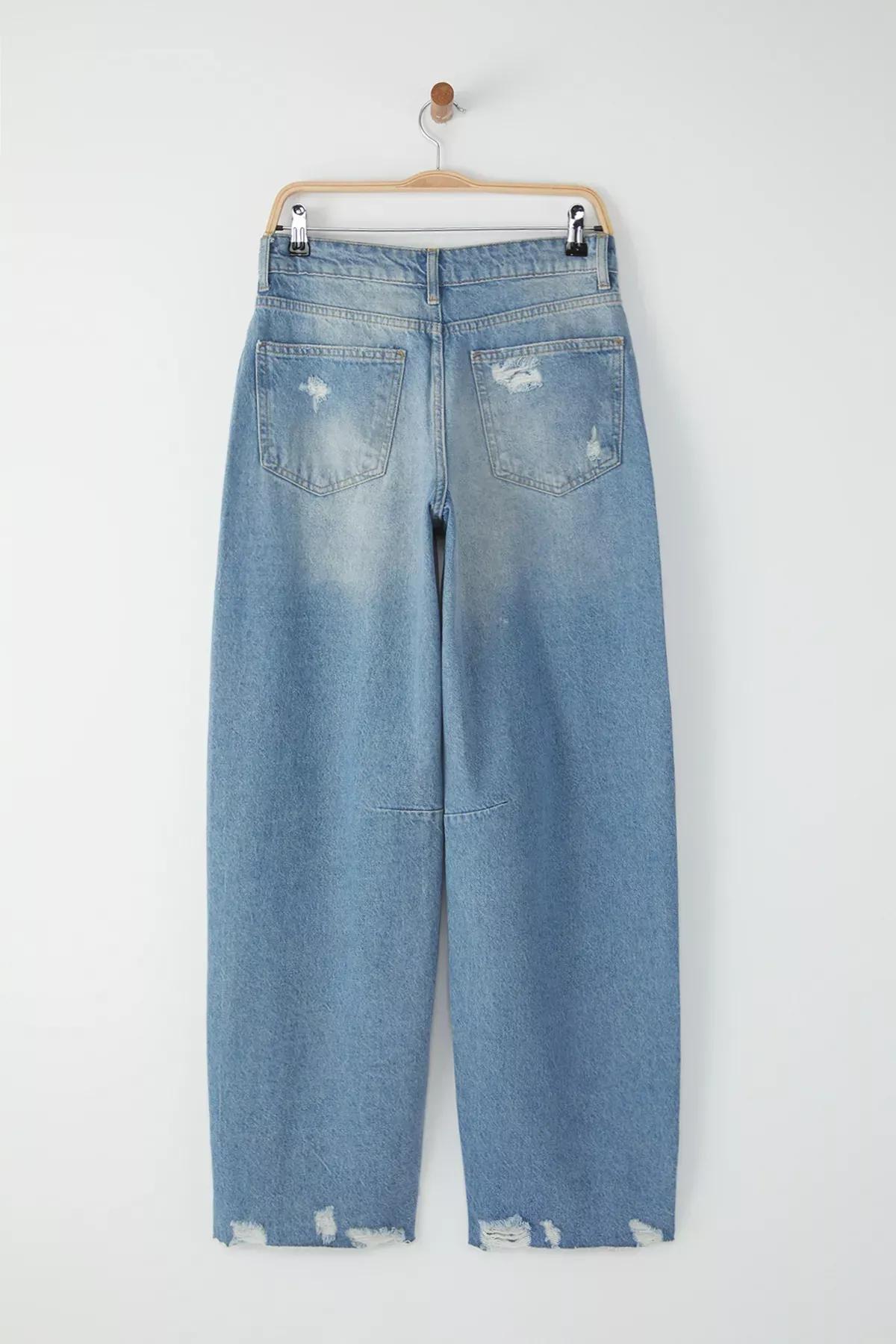 Blue Ripped Skater Jeans, , large image number 1